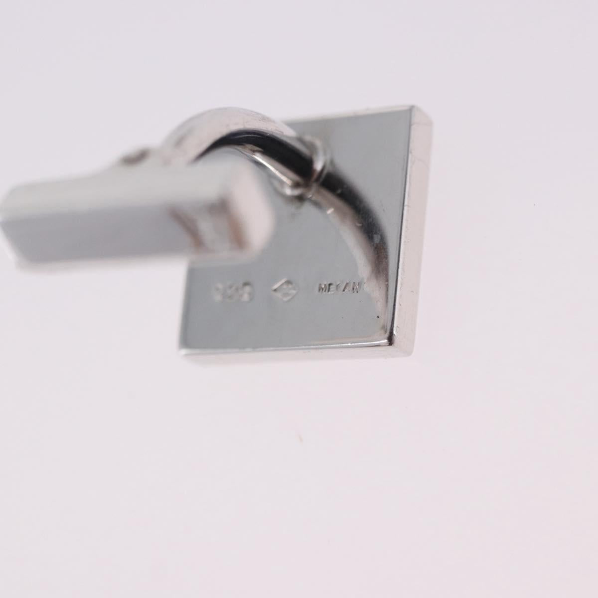 LOUIS VUITTON Bouton de Manchette Digit Cuffs Ag925 Silver LV Auth bs36812