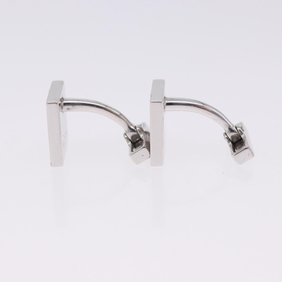 LOUIS VUITTON Bouton de Manchette Digit Cuffs Ag925 Silver LV Auth bs36812