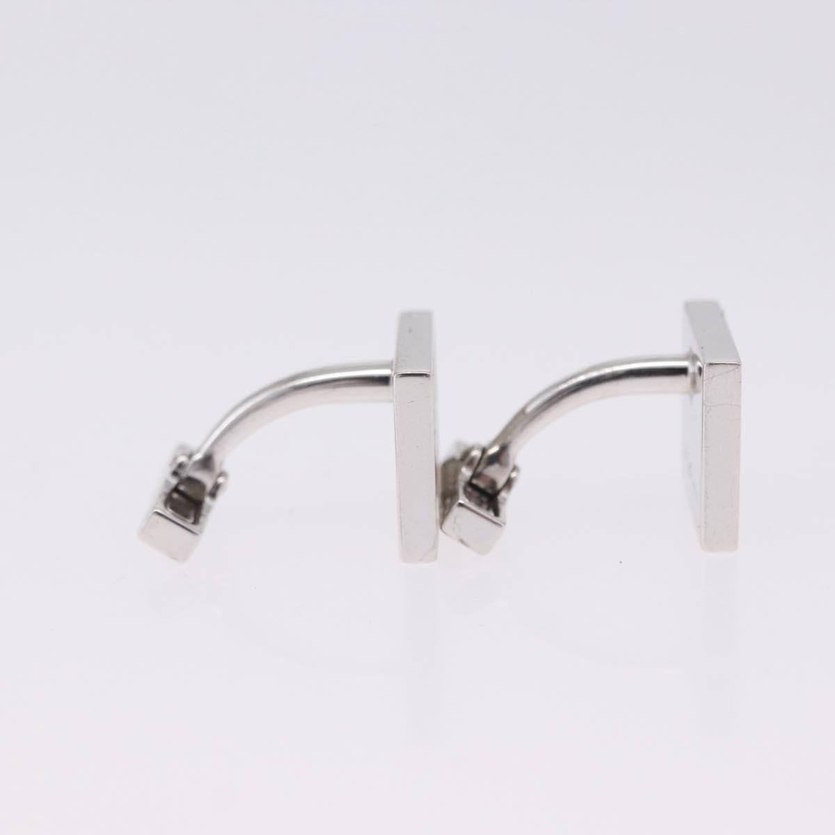 LOUIS VUITTON Bouton de Manchette Digit Cuffs Ag925 Silver LV Auth bs36812