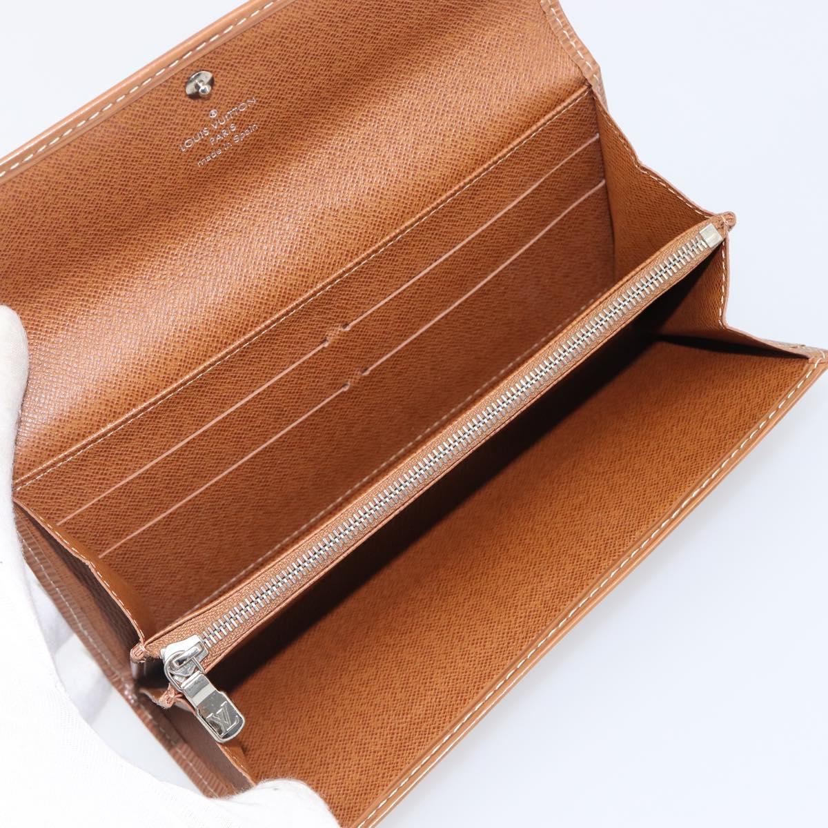 LOUIS VUITTON Epi Portefeiulle Sarah Long Wallet Brown M60321 LV Auth bs36813
