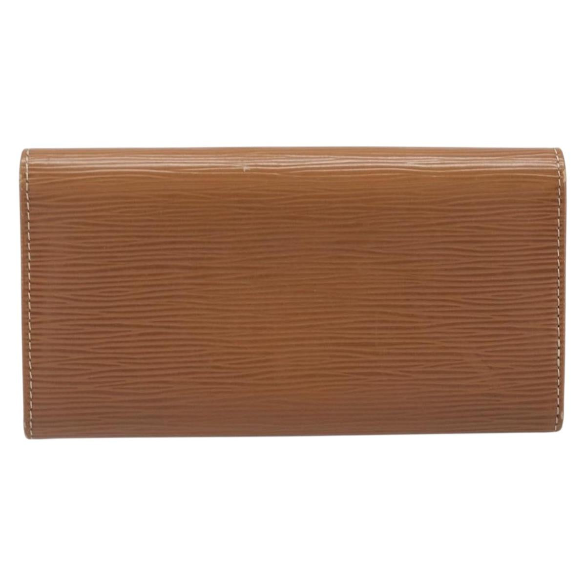 LOUIS VUITTON Epi Portefeiulle Sarah Long Wallet Brown M60321 LV Auth bs36813
