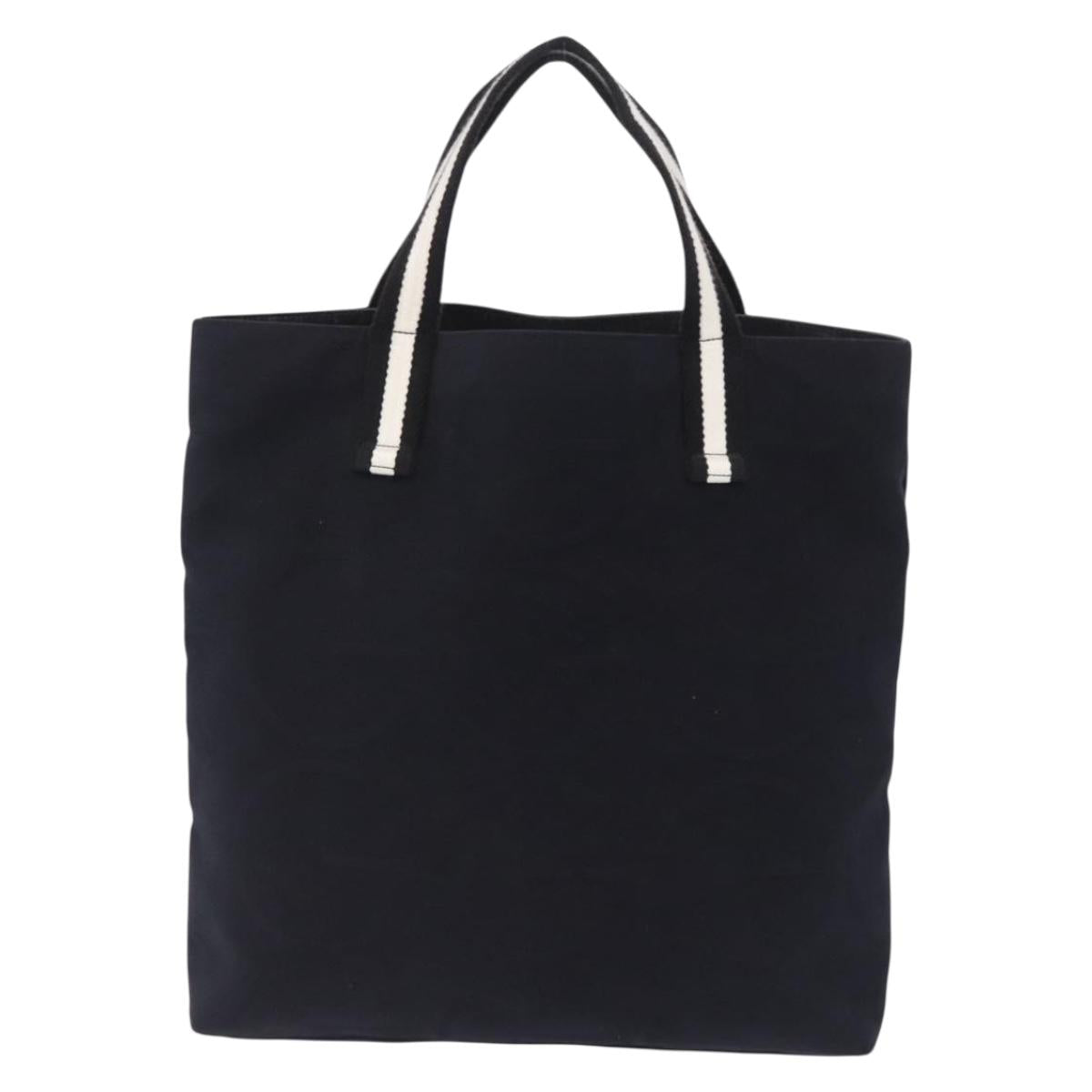 GUCCI Tote Bag Canvas Navy 123439 Auth bs36820