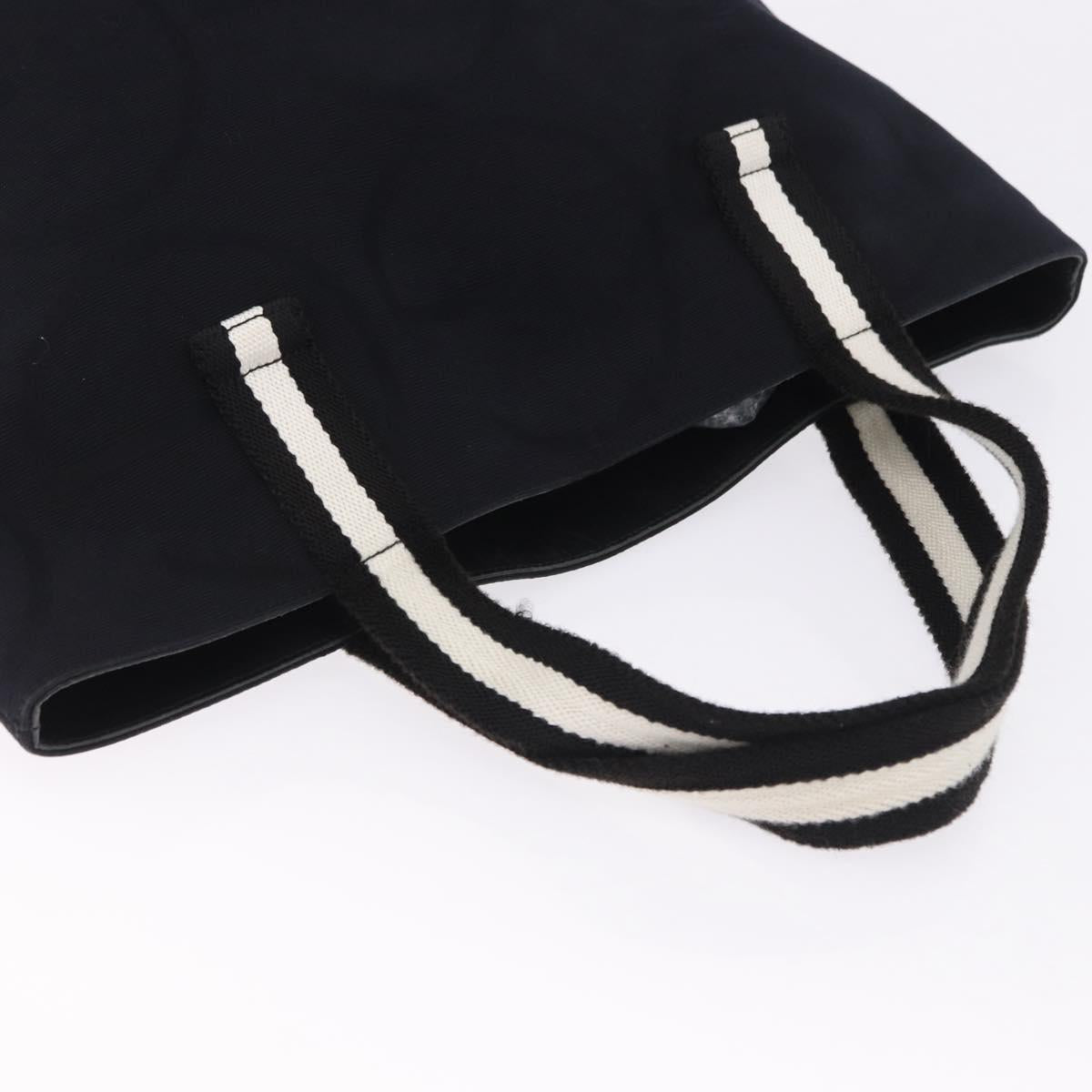 GUCCI Tote Bag Canvas Navy 123439 Auth bs36820