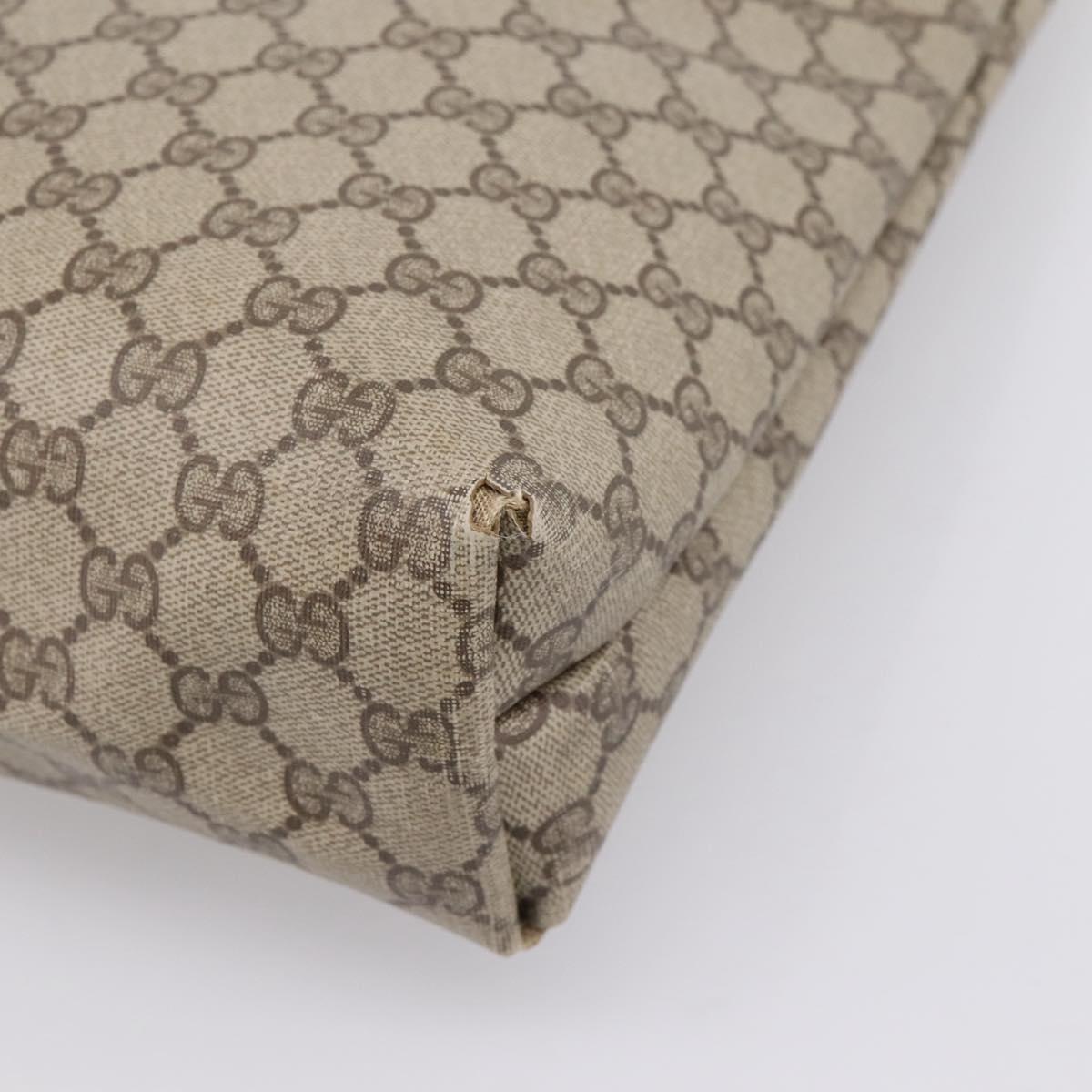 GUCCI GG Supreme Web Sherry Line Tote Bag PVC Beige Gold 40 02 003 Auth bs36822