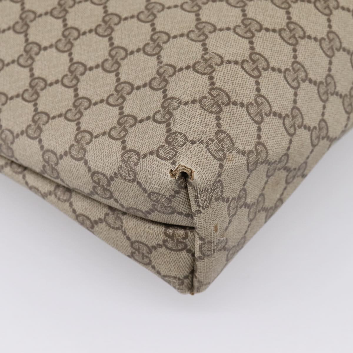 GUCCI GG Supreme Web Sherry Line Tote Bag PVC Beige Gold 40 02 003 Auth bs36822
