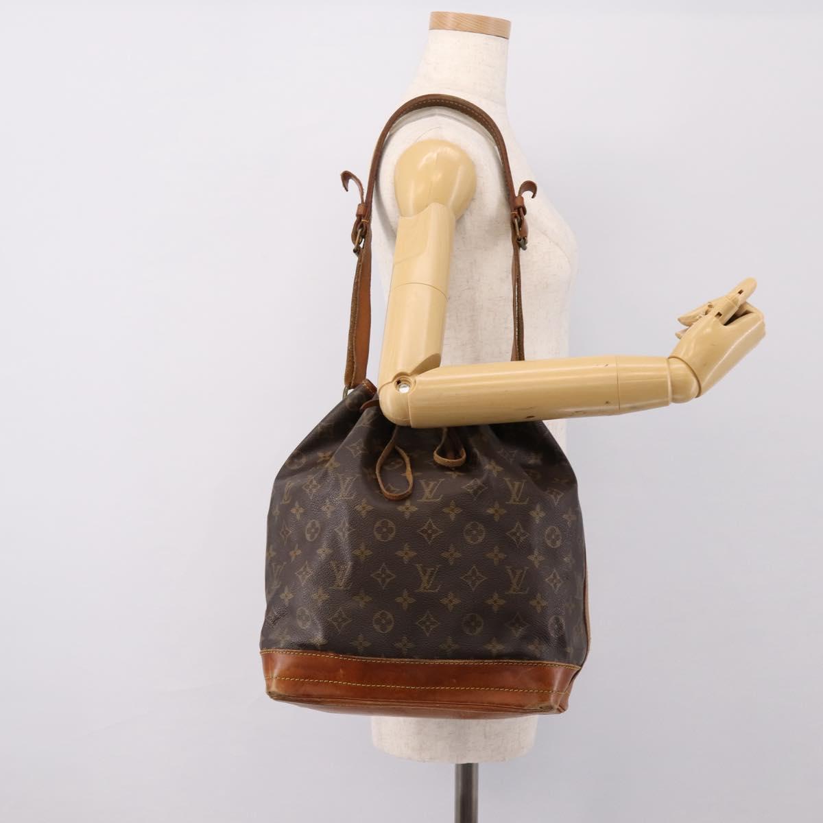 LOUIS VUITTON Monogram Noe Shoulder Bag M42224 LV Auth bs36823