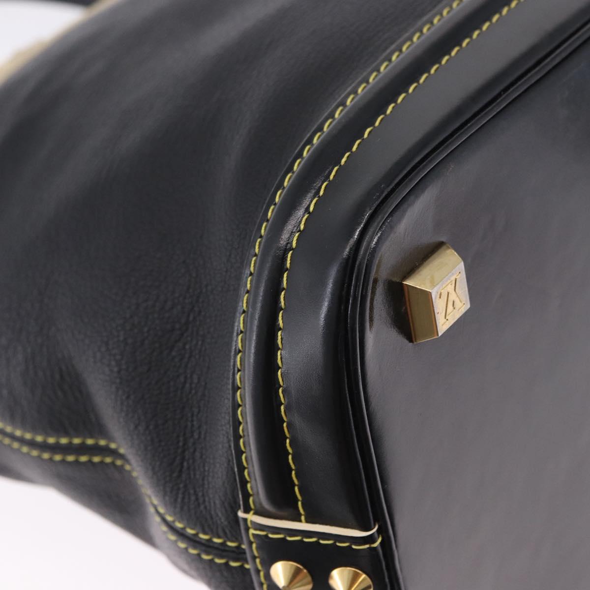 LOUIS VUITTON Suhari Lockit PM Hand Bag Leather Black M91888 LV Auth bs36825V