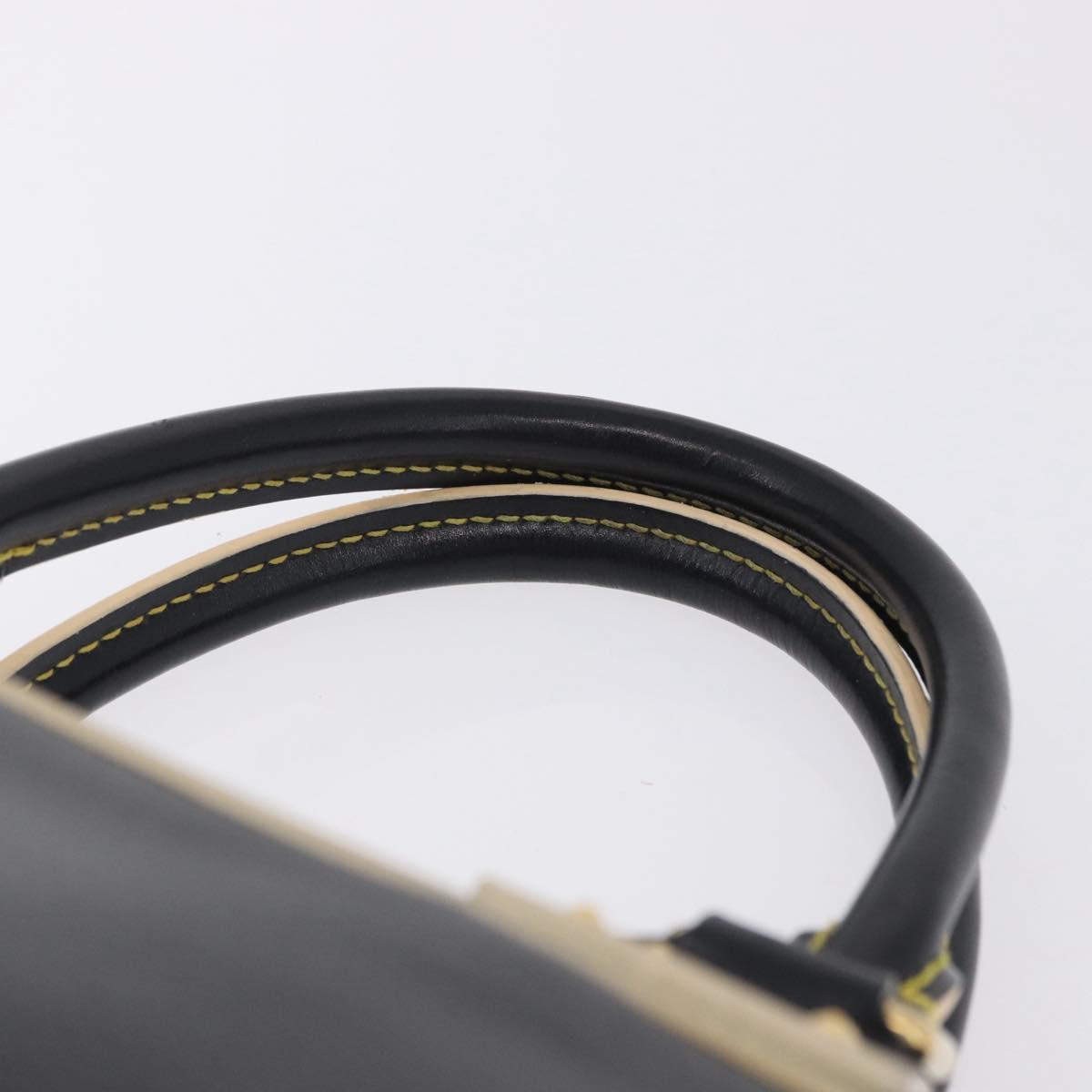 LOUIS VUITTON Suhari Lockit PM Hand Bag Leather Black M91888 LV Auth bs36825V