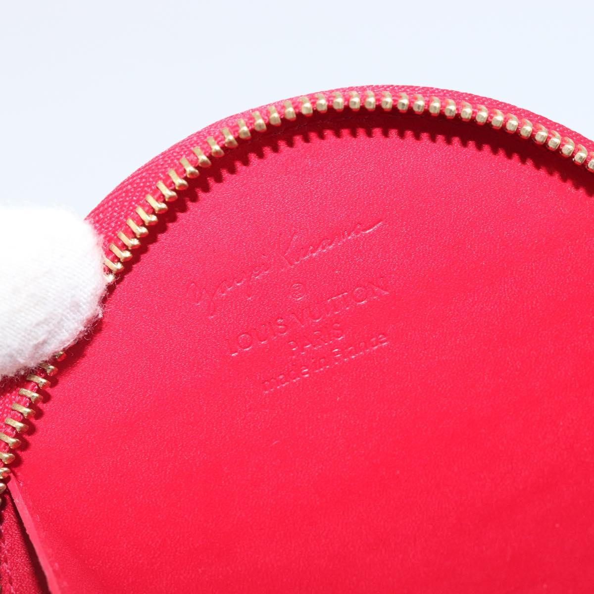 LOUIS VUITTON Vernis Dot Infinity Porte Monnaie Chapeau Red M91570 Auth bs36828A