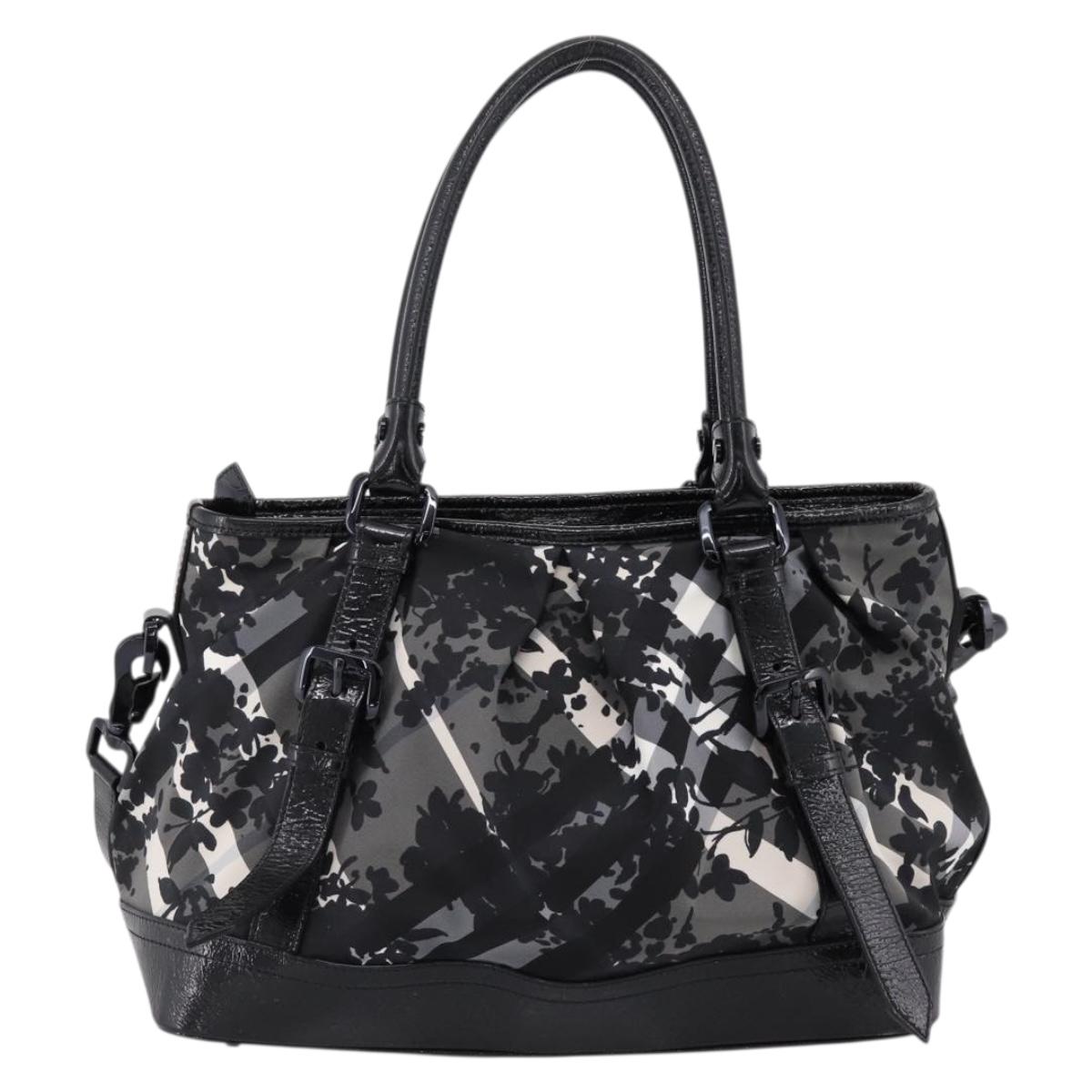 BURBERRY Tote Bag Nylon 2way Black Auth bs36829A