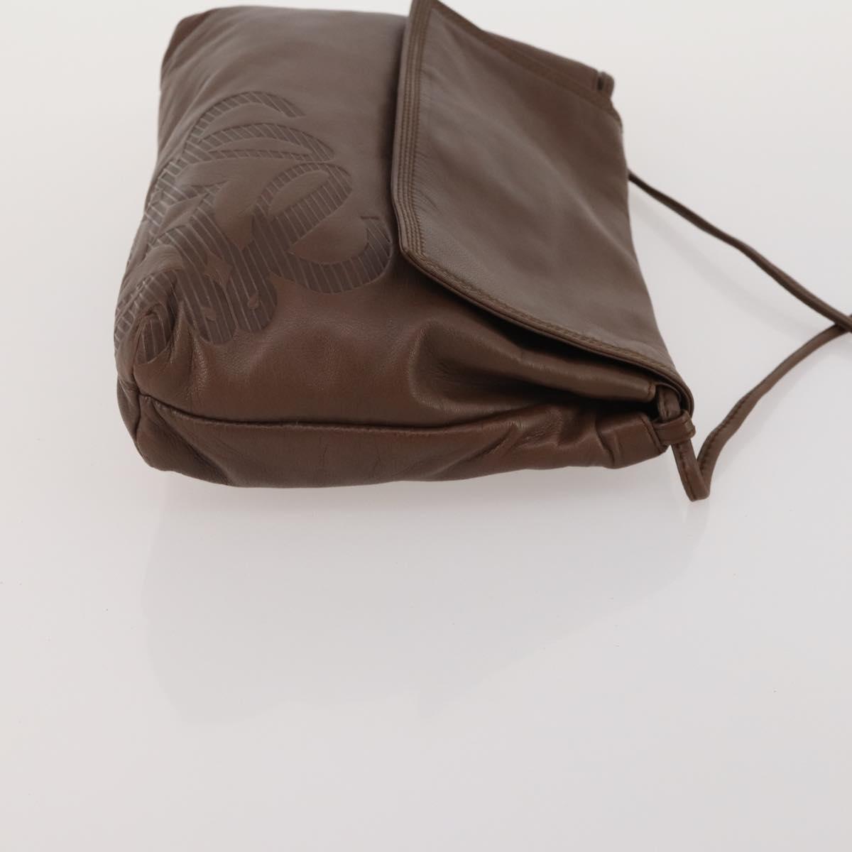 LOEWE Shoulder Bag Leather 4 Set Black Brown Red Auth bs36830