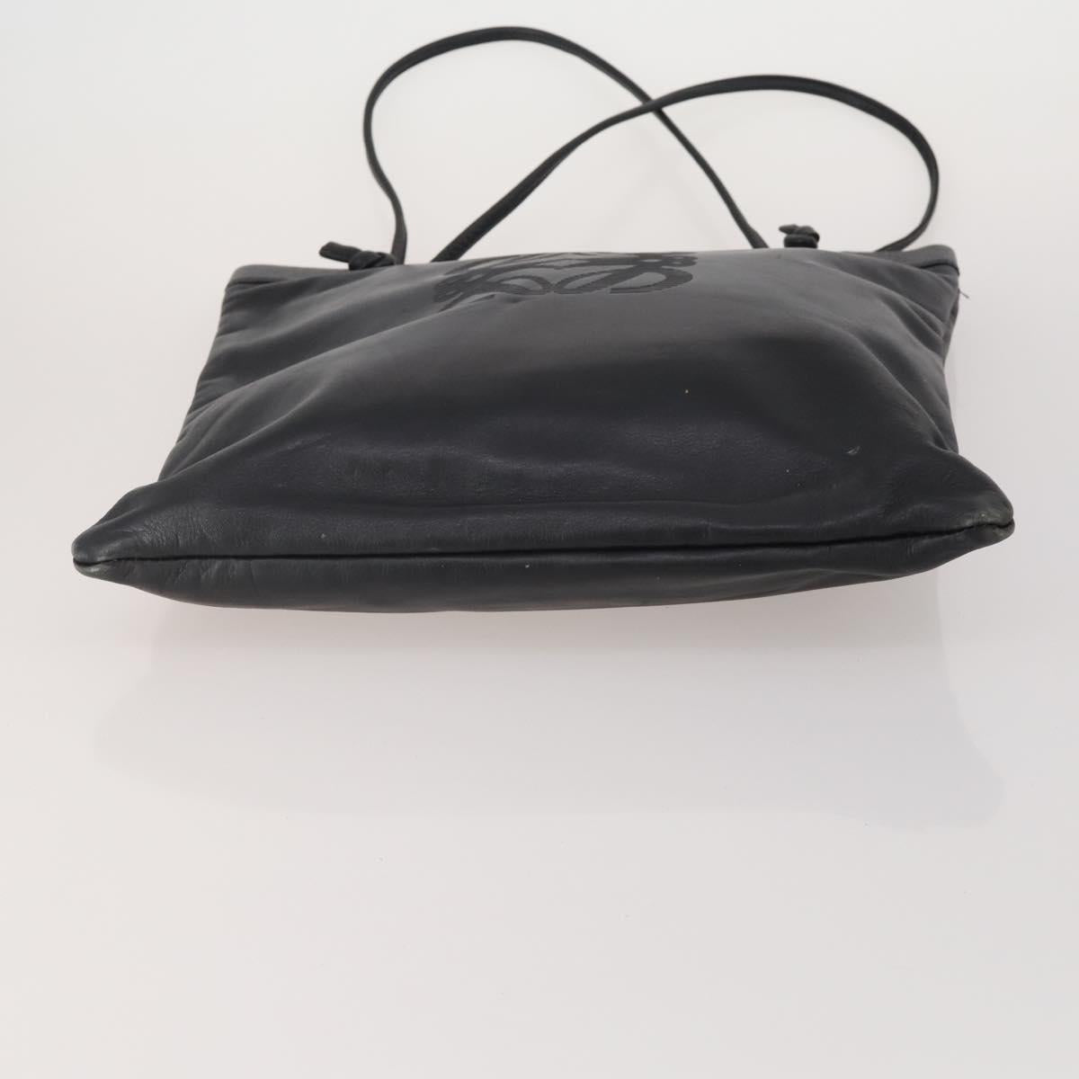 LOEWE Shoulder Bag Leather 4 Set Black Brown Red Auth bs36830