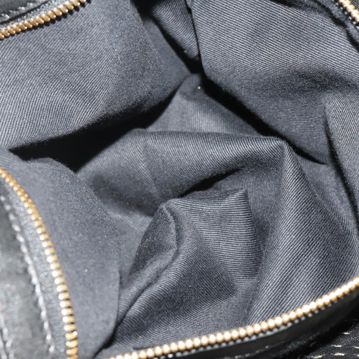 LOEWE Shoulder Bag Leather Black Gold Auth bs36832A
