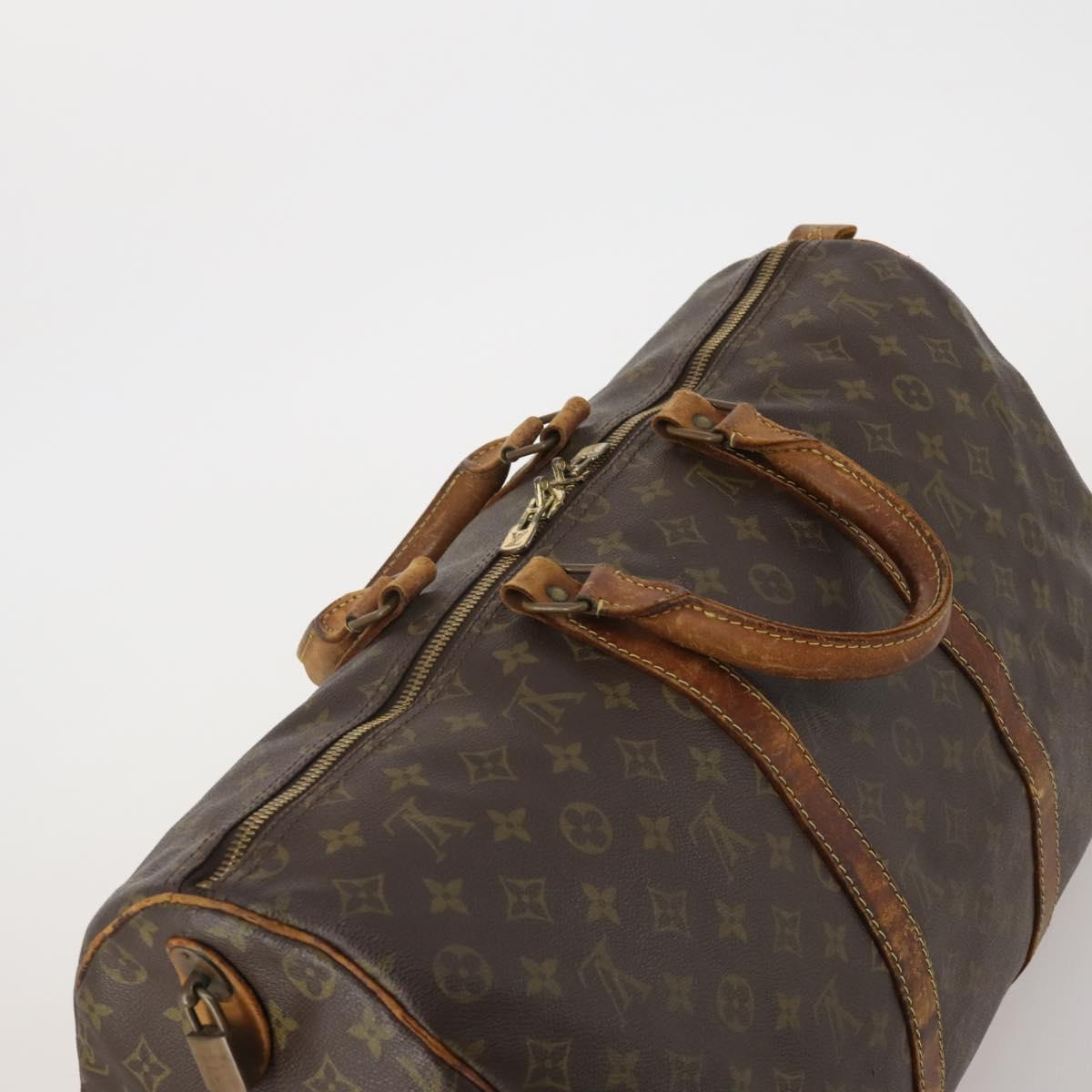 LOUIS VUITTON Monogram Keepall 50 Boston Bag M41426 LV Auth bs36833