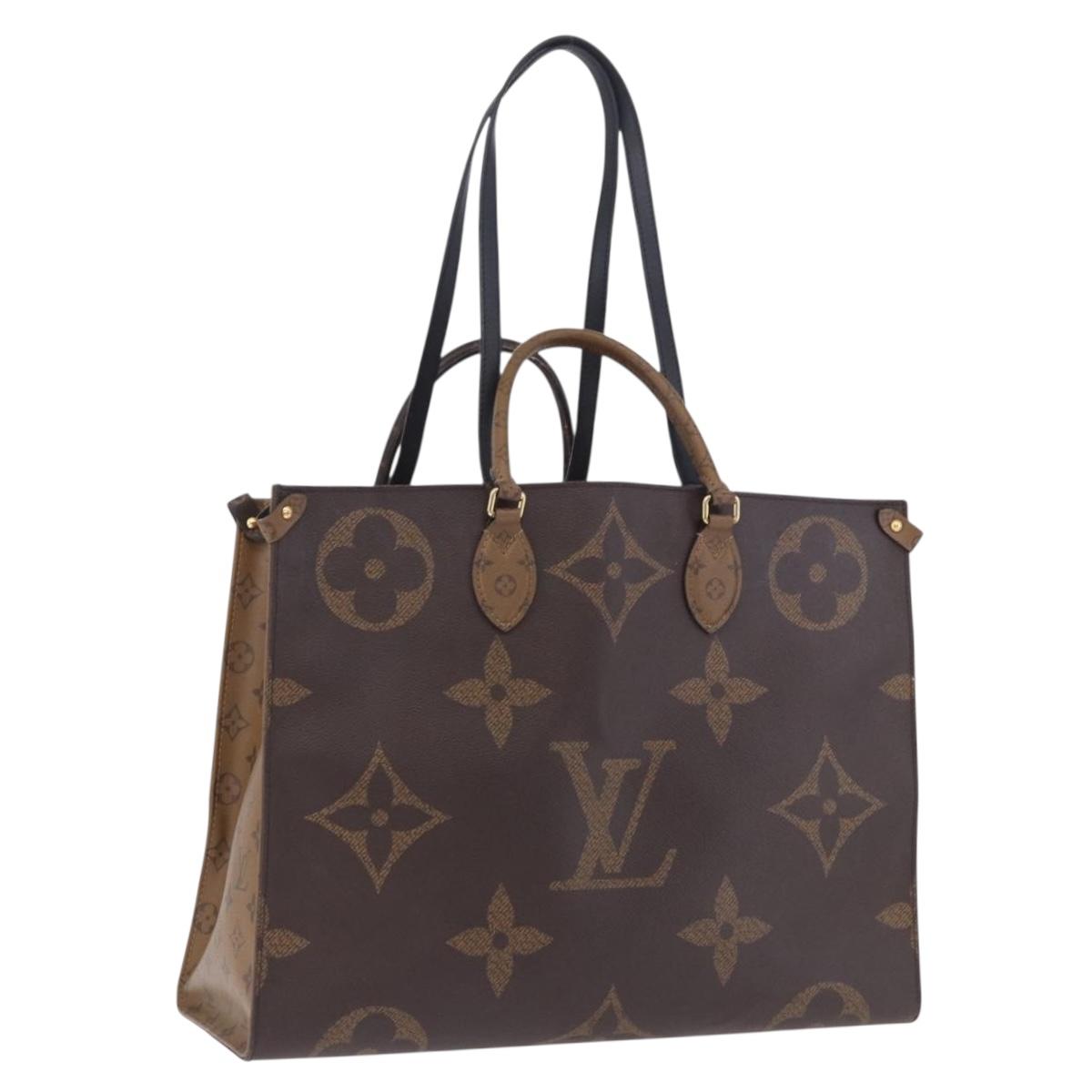 LOUIS VUITTON Monogram Reverse On The Go GM Tote Bag M44576 LV Auth bs36835A
