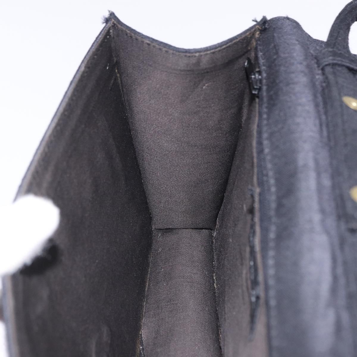 Gianni Versace Shoulder Bag Canvas Black Gold Auth bs36837