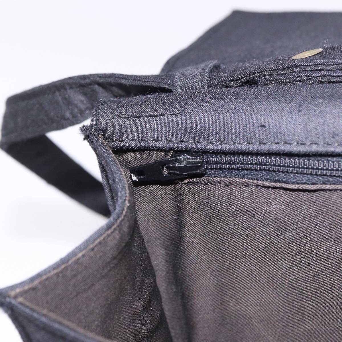 Gianni Versace Shoulder Bag Canvas Black Gold Auth bs36837