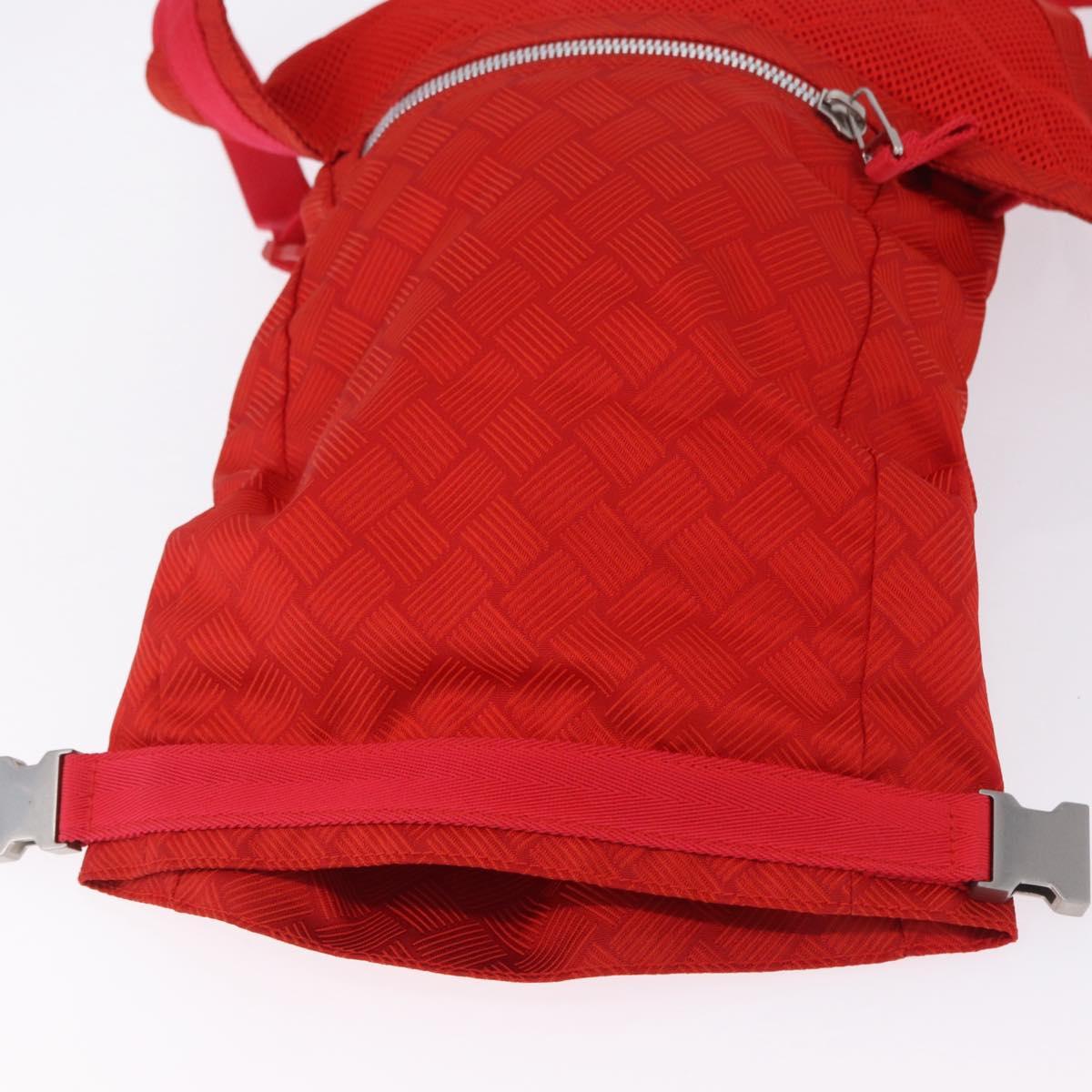 BOTTEGA VENETA Body Bag Nylon Red Silver Auth bs36846V