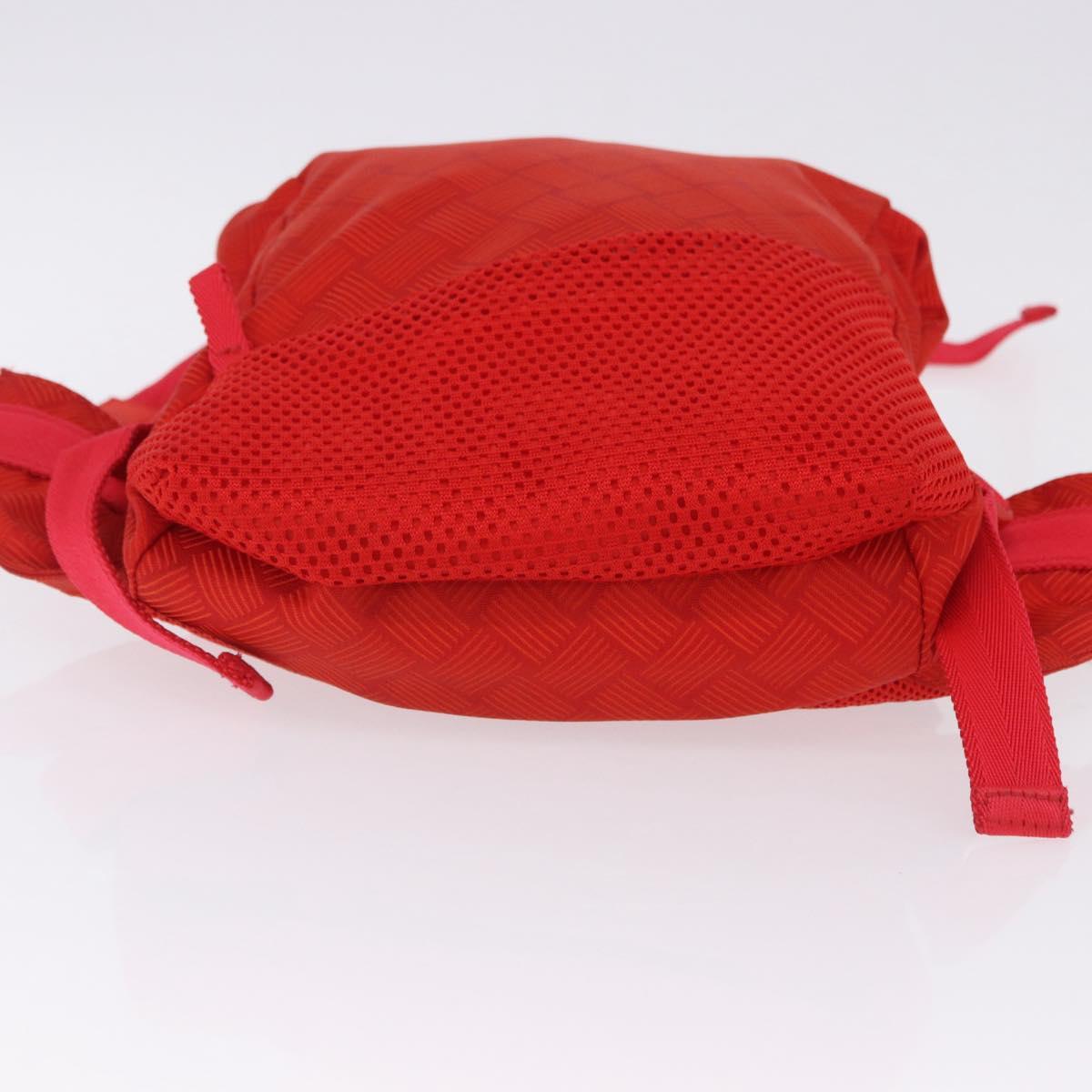 BOTTEGA VENETA Body Bag Nylon Red Silver Auth bs36846V