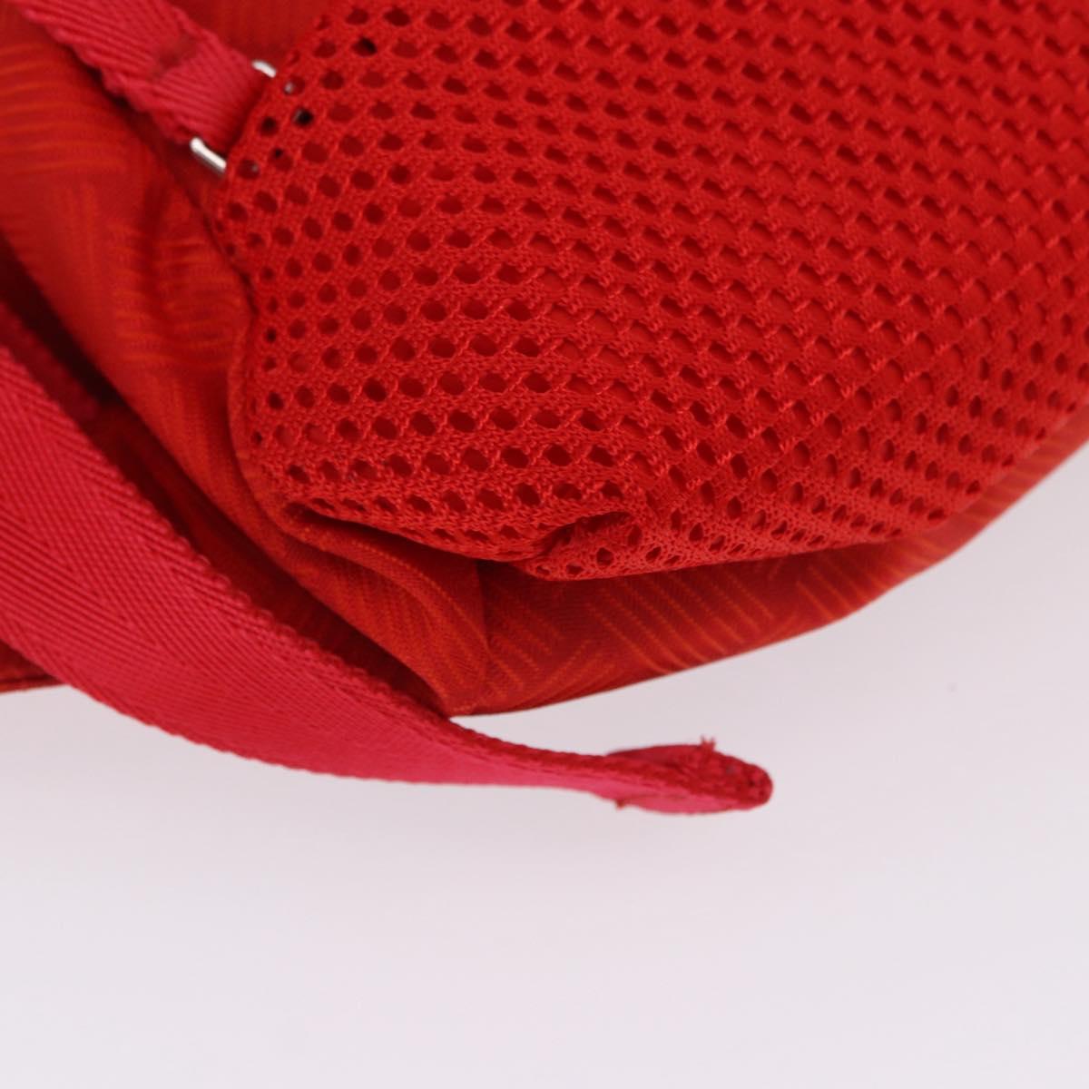 BOTTEGA VENETA Body Bag Nylon Red Silver Auth bs36846V