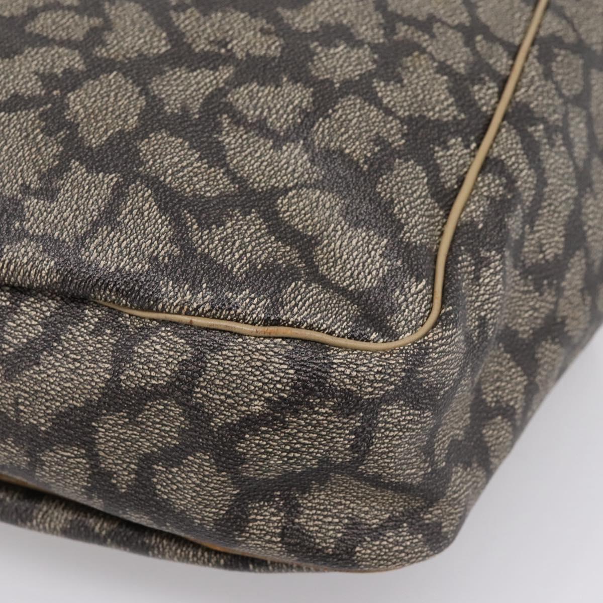 SAINT LAURENT Shoulder Bag PVC Canvas Black Gold Auth bs36847