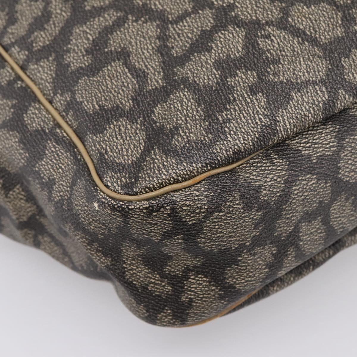 SAINT LAURENT Shoulder Bag PVC Canvas Black Gold Auth bs36847