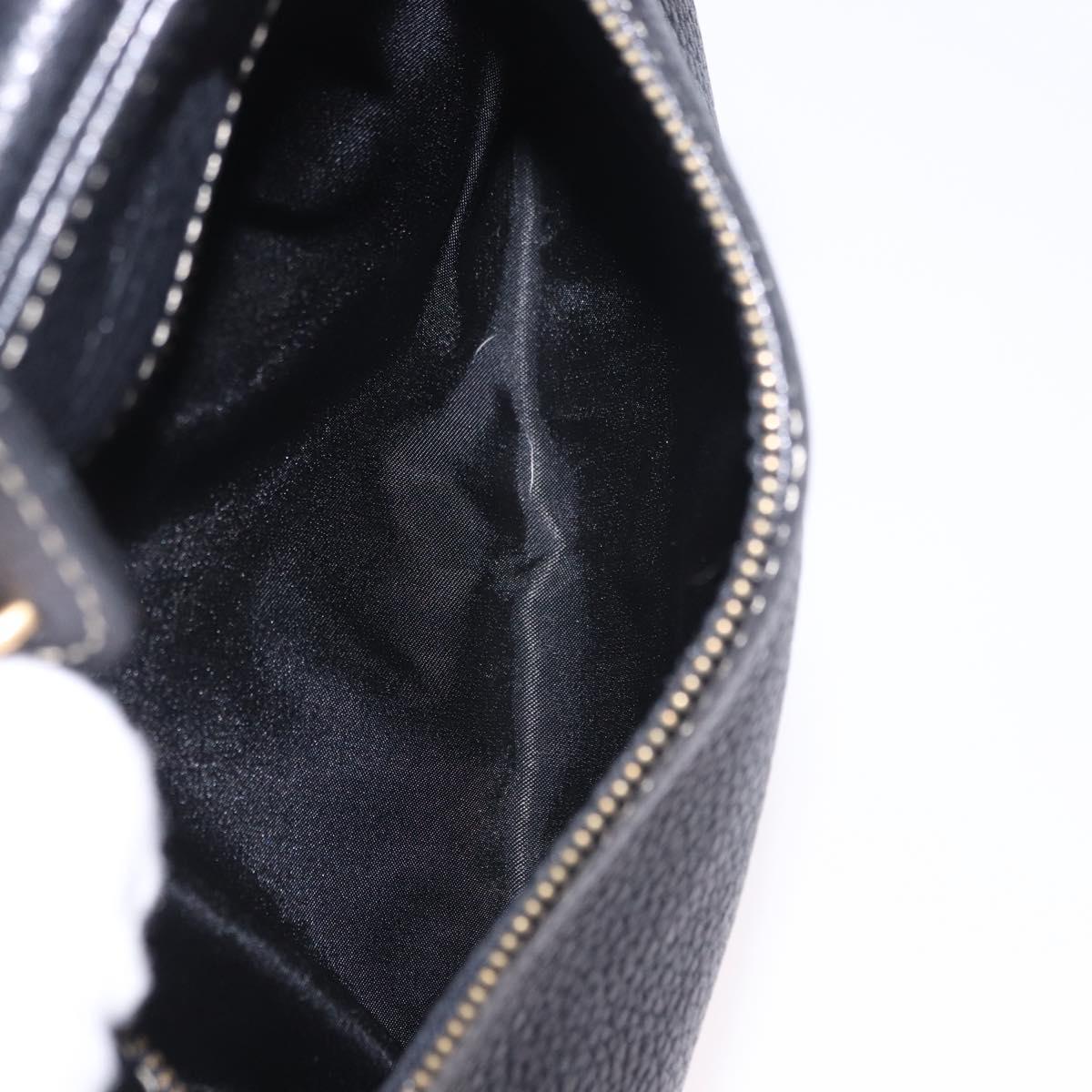 BALLY Hand Bag Leather 2way Black Gold Auth bs36848
