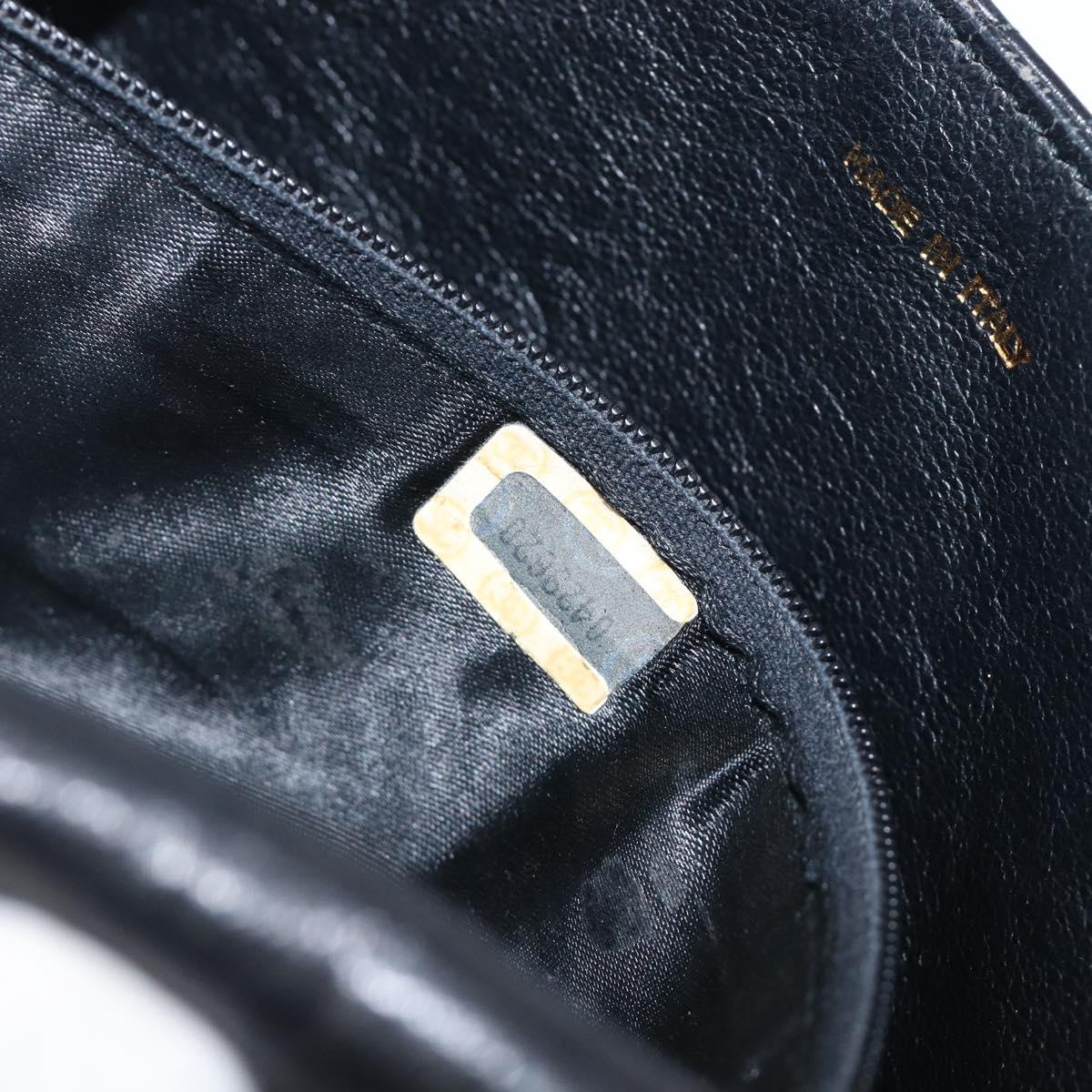 CHANEL Matelasse Chain Shoulder Bag Lamb Skin Black Gold CC Auth bs36849A