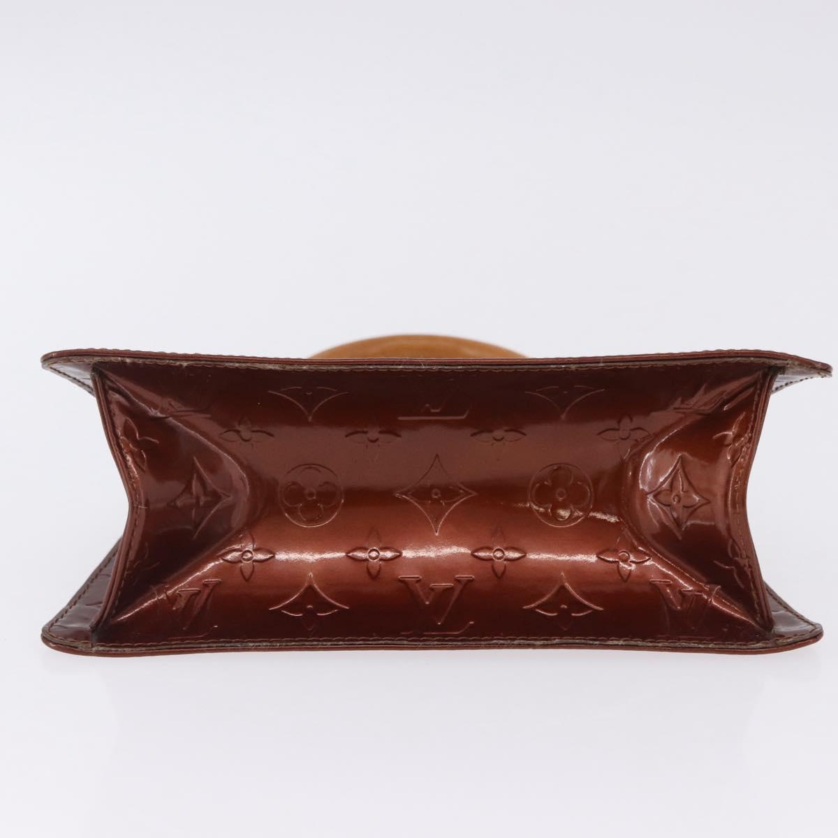 LOUIS VUITTON Monogram Vernis Mini Forsythe Bag Bronze M91120 LV Auth bs36851