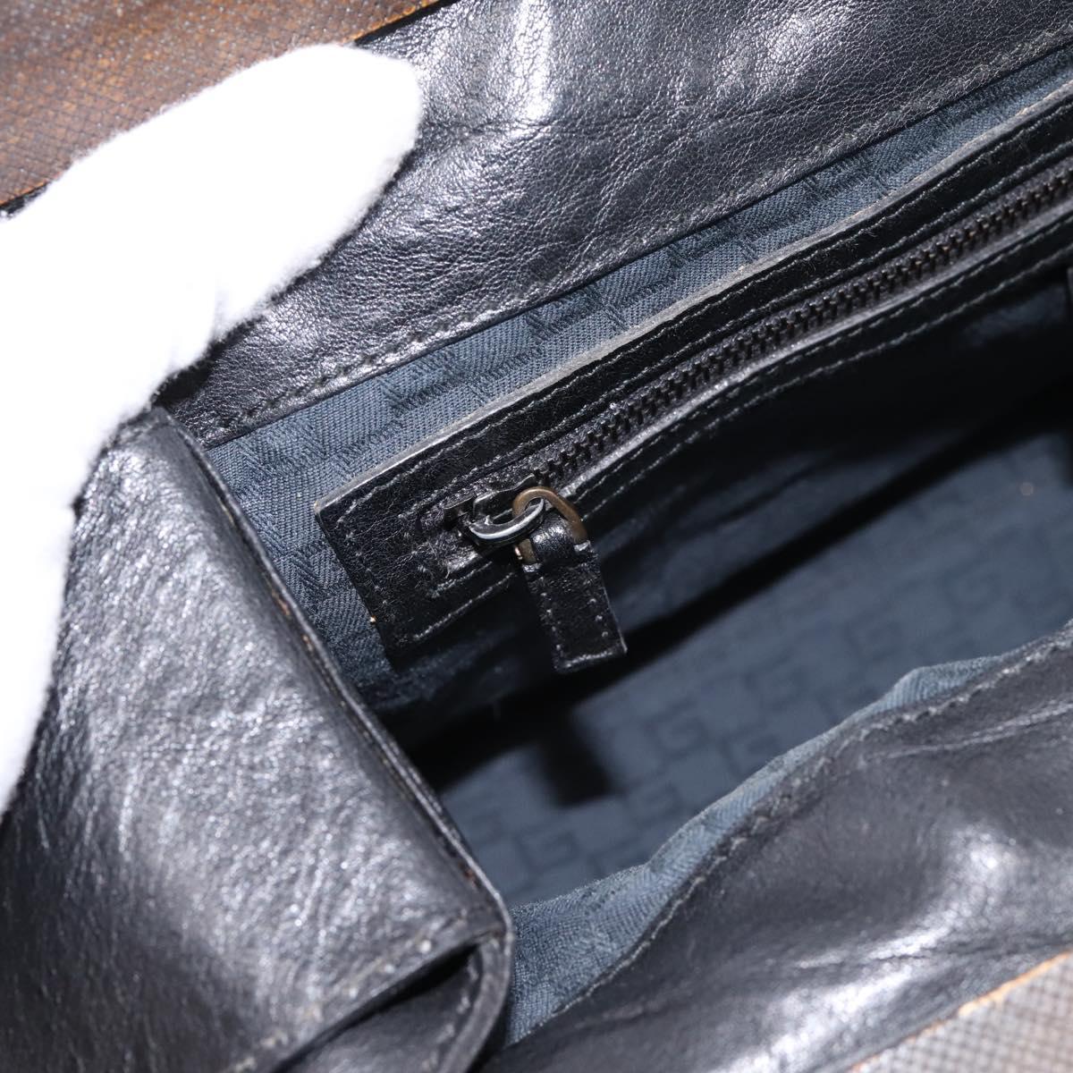 GUCCI Hand Bag Leather Black 105377 Auth bs36872