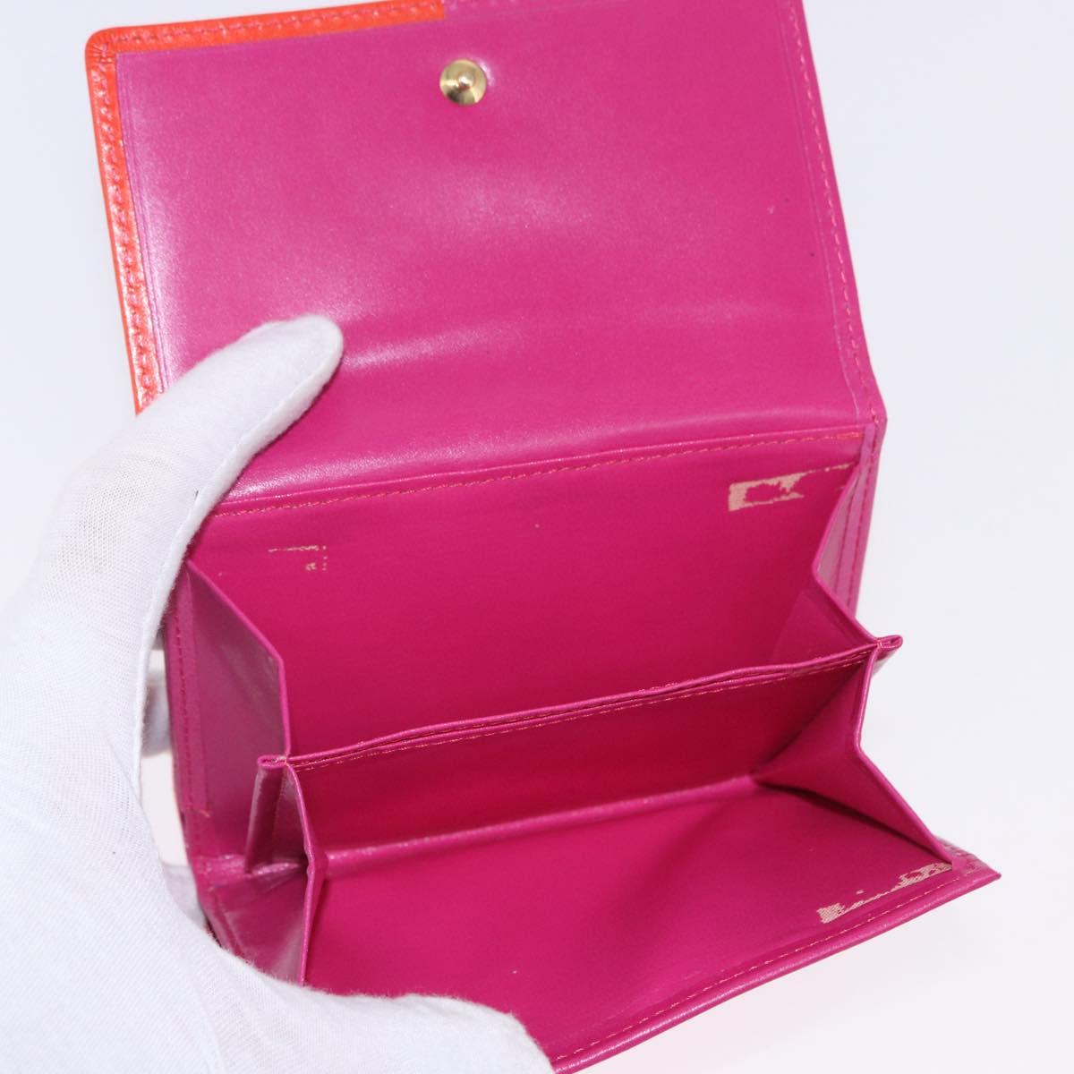 SAINT LAURENT Wallet Leather 2 Set Blue Red Auth bs36878