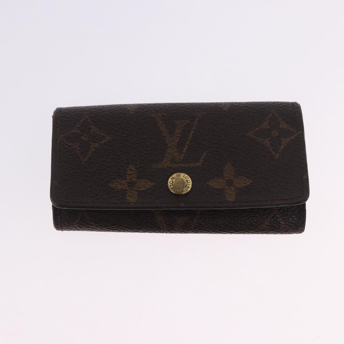 LOUIS VUITTON Monogram Multicolor Multicles 4 Key Case 2 Set Black Auth bs36881