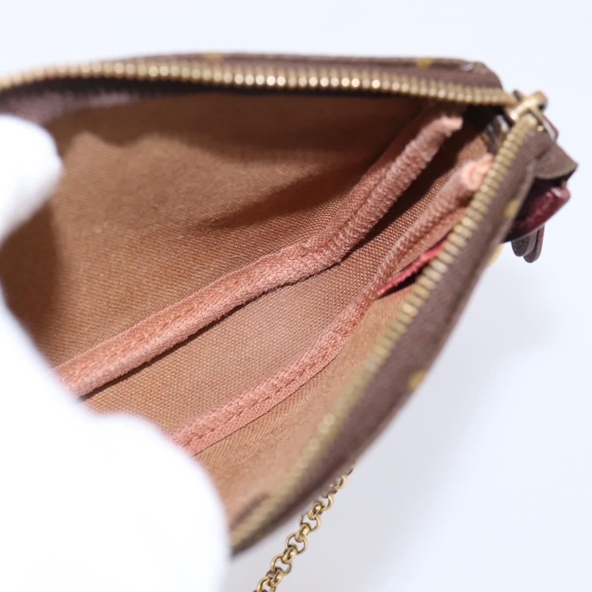 LOUIS VUITTON Label Collection Mini Pochette Accessoires M63798 LV Auth bs36887