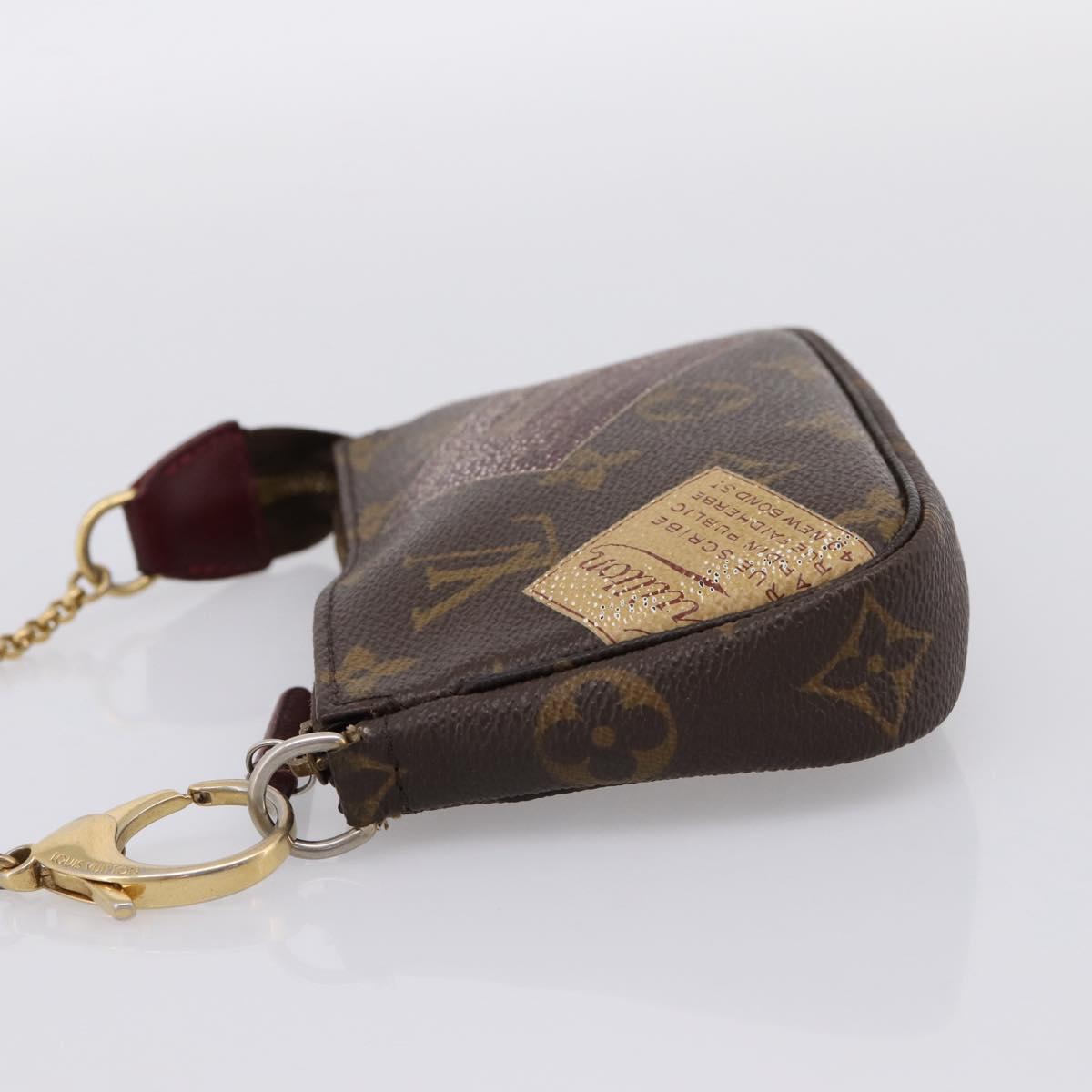 LOUIS VUITTON Label Collection Mini Pochette Accessoires M63798 LV Auth bs36887