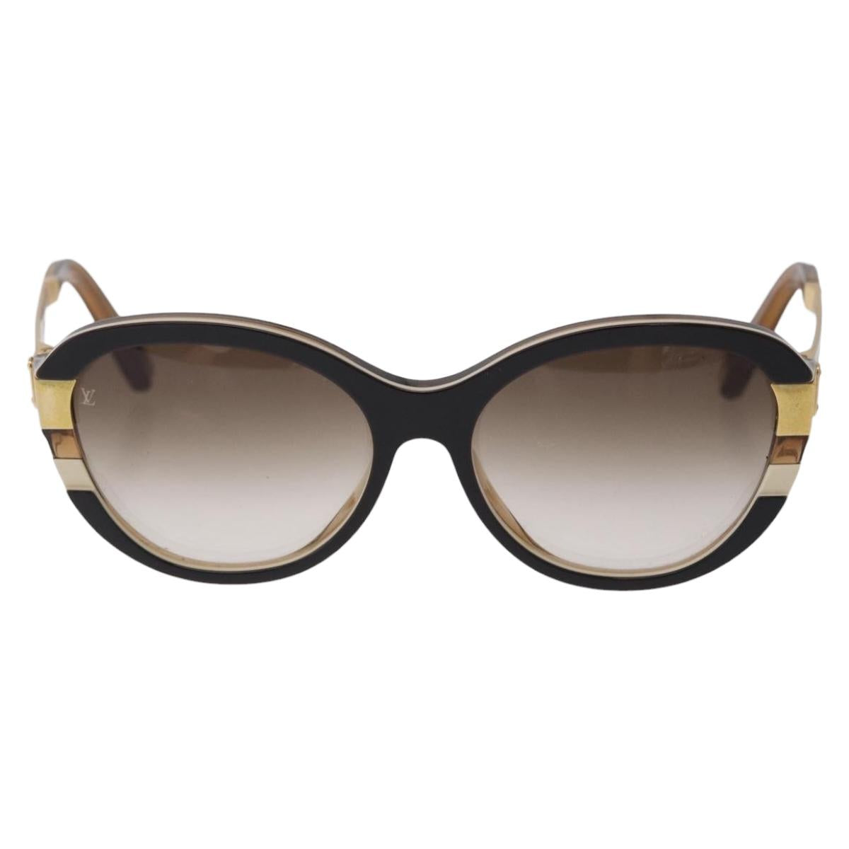 LOUIS VUITTON Petit Spson Cateye Sunglasses plastic Gold Z0487E LV Auth bs36891