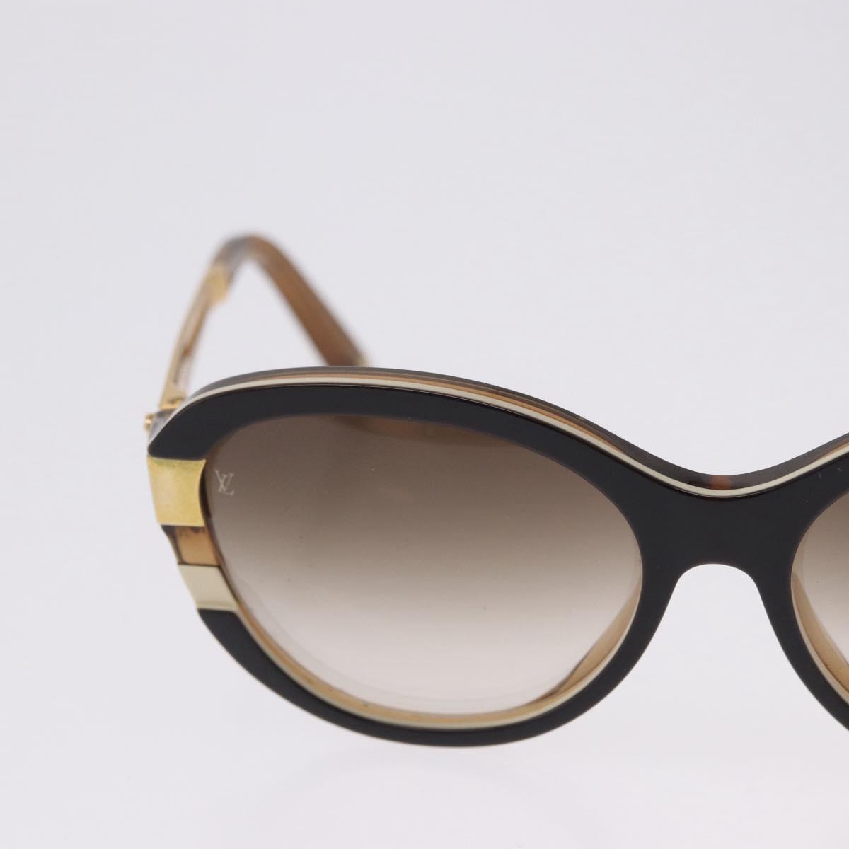 LOUIS VUITTON Petit Spson Cateye Sunglasses plastic Gold Z0487E LV Auth bs36891