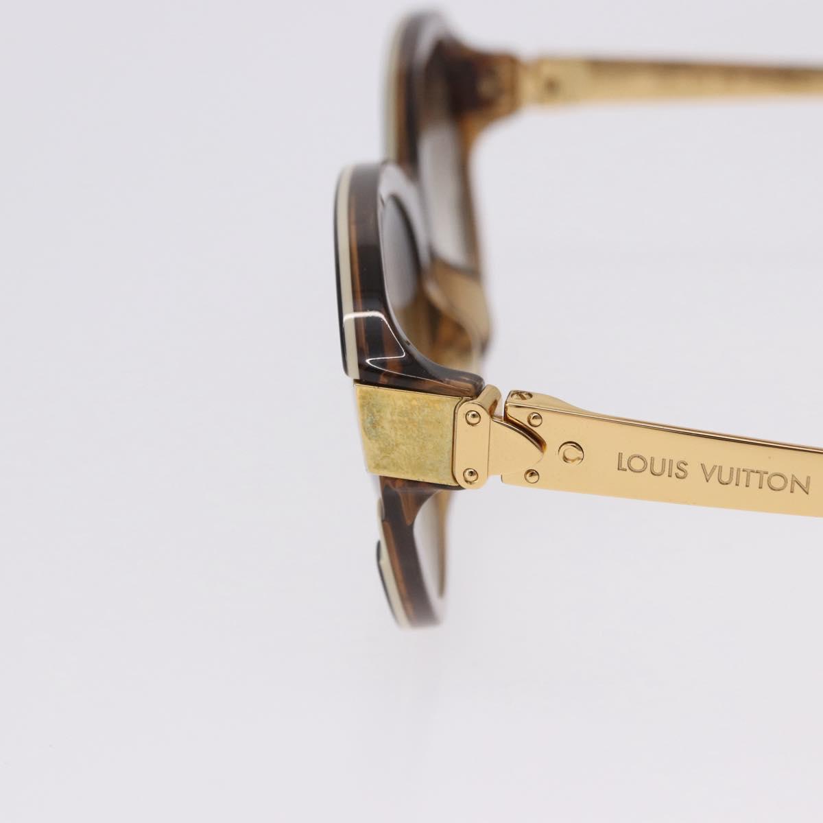 LOUIS VUITTON Petit Spson Cateye Sunglasses plastic Gold Z0487E LV Auth bs36891