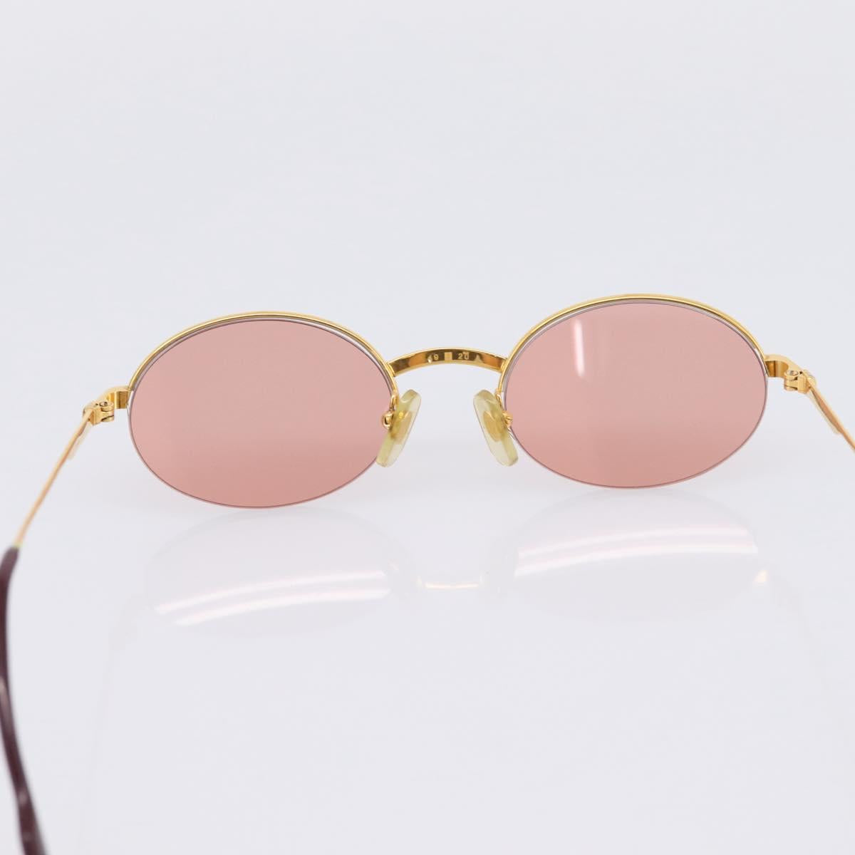 CARTIER Sunglasses Metal Gold Tone Auth bs36892A
