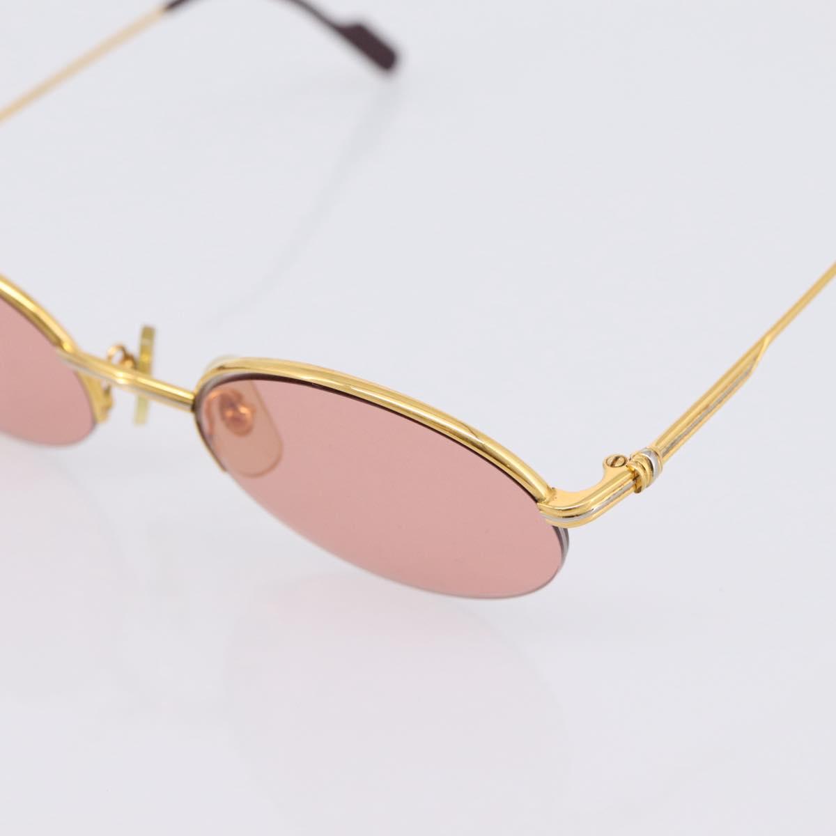 CARTIER Sunglasses Metal Gold Tone Auth bs36892A