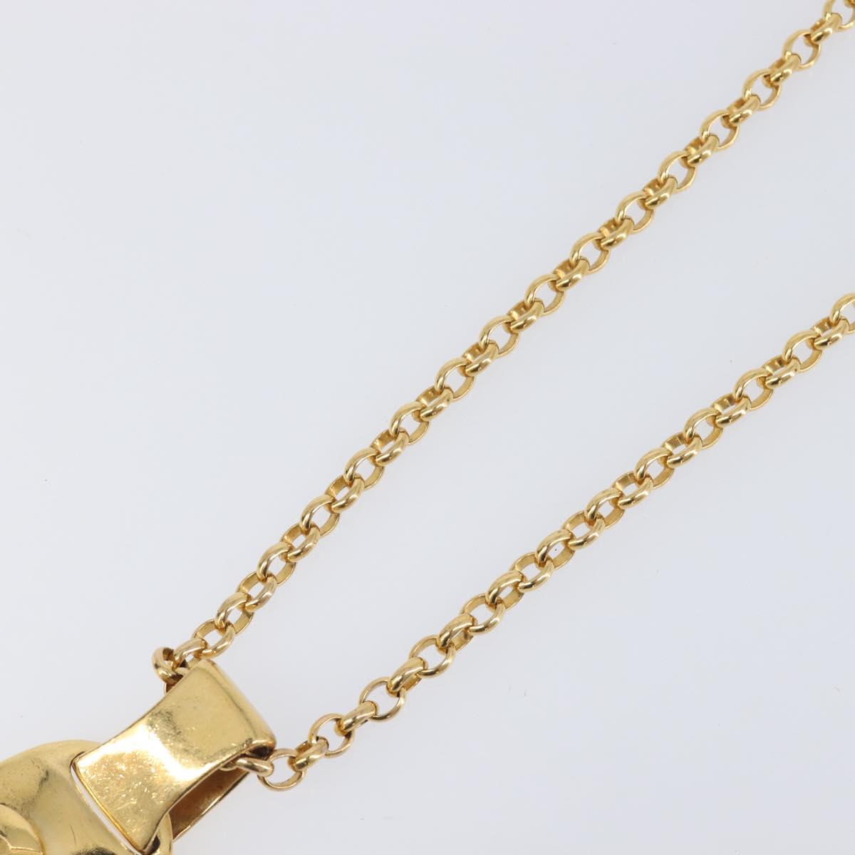 CHANEL Necklace Metal Gold Tone CC Auth bs36893M