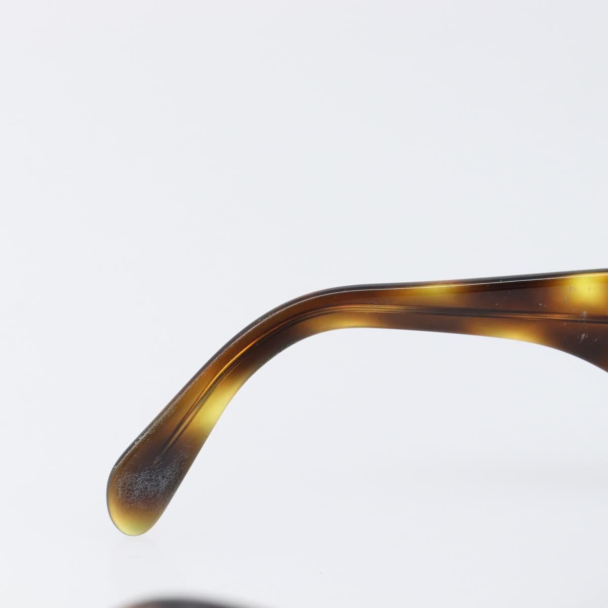 CHANEL Sunglasses Plastic Brown Gold CC Auth bs36894