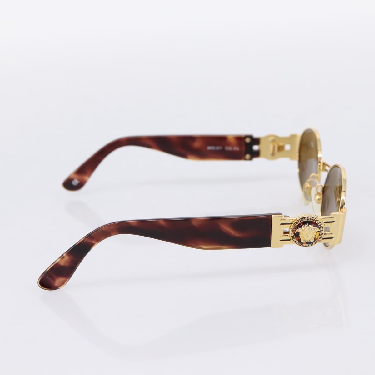 Gianni Versace Sunglasses Plastic Brown Gold Auth bs36896