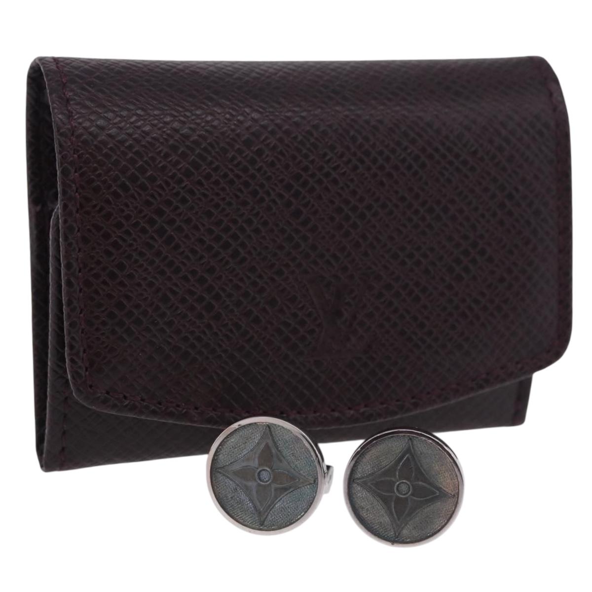 LOUIS VUITTON Buton de Manchette Fleur Cuffs Ag925 Silver M65055 LV Auth bs36897