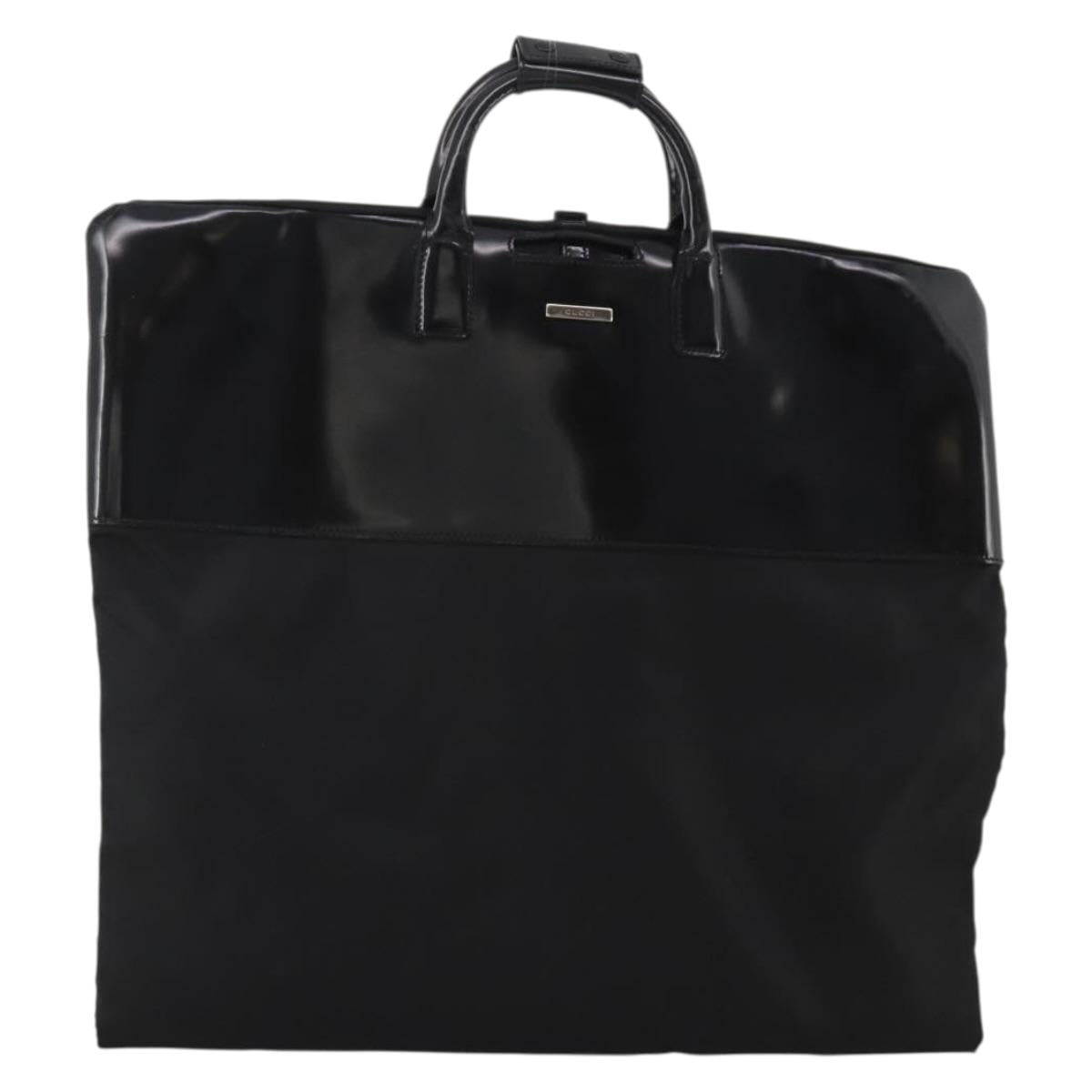 GUCCI Garment Cover Nylon Black Silver Auth bs36902