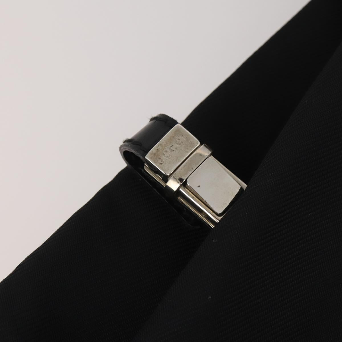 GUCCI Garment Cover Nylon Black Silver Auth bs36902