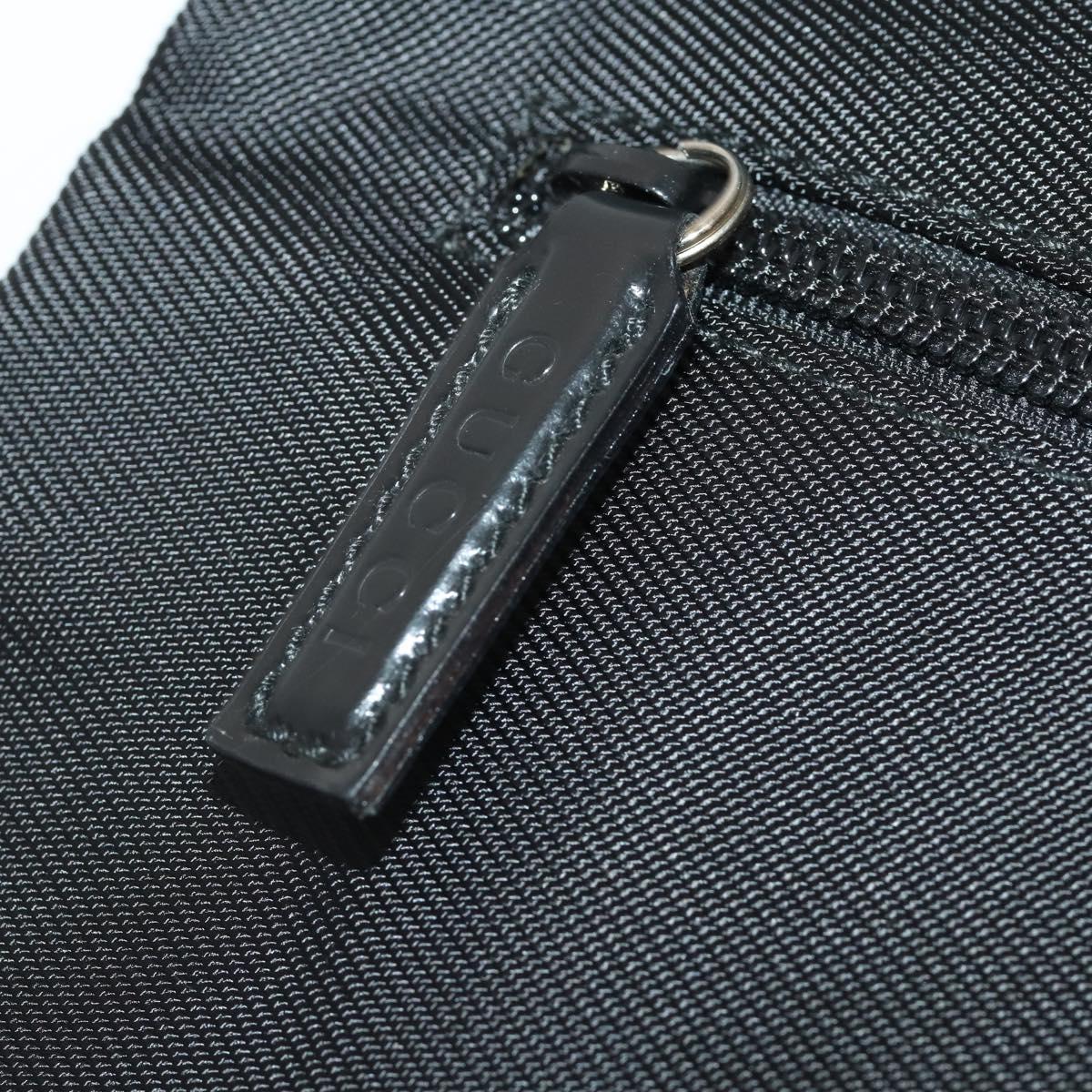 GUCCI Garment Cover Nylon Black Silver Auth bs36902