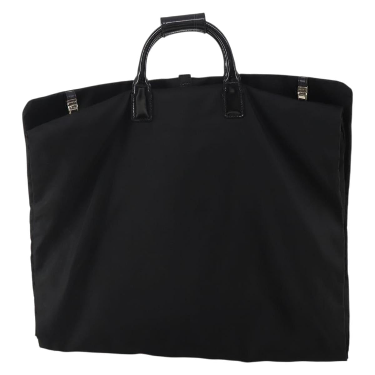 GUCCI Garment Cover Nylon Black Silver Auth bs36902