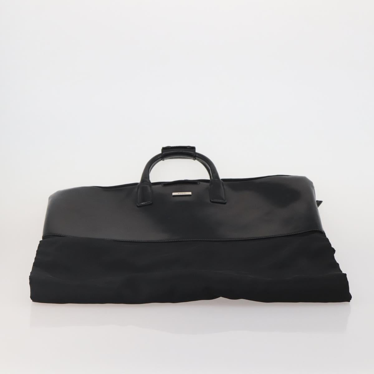 GUCCI Garment Cover Nylon Black Silver Auth bs36902