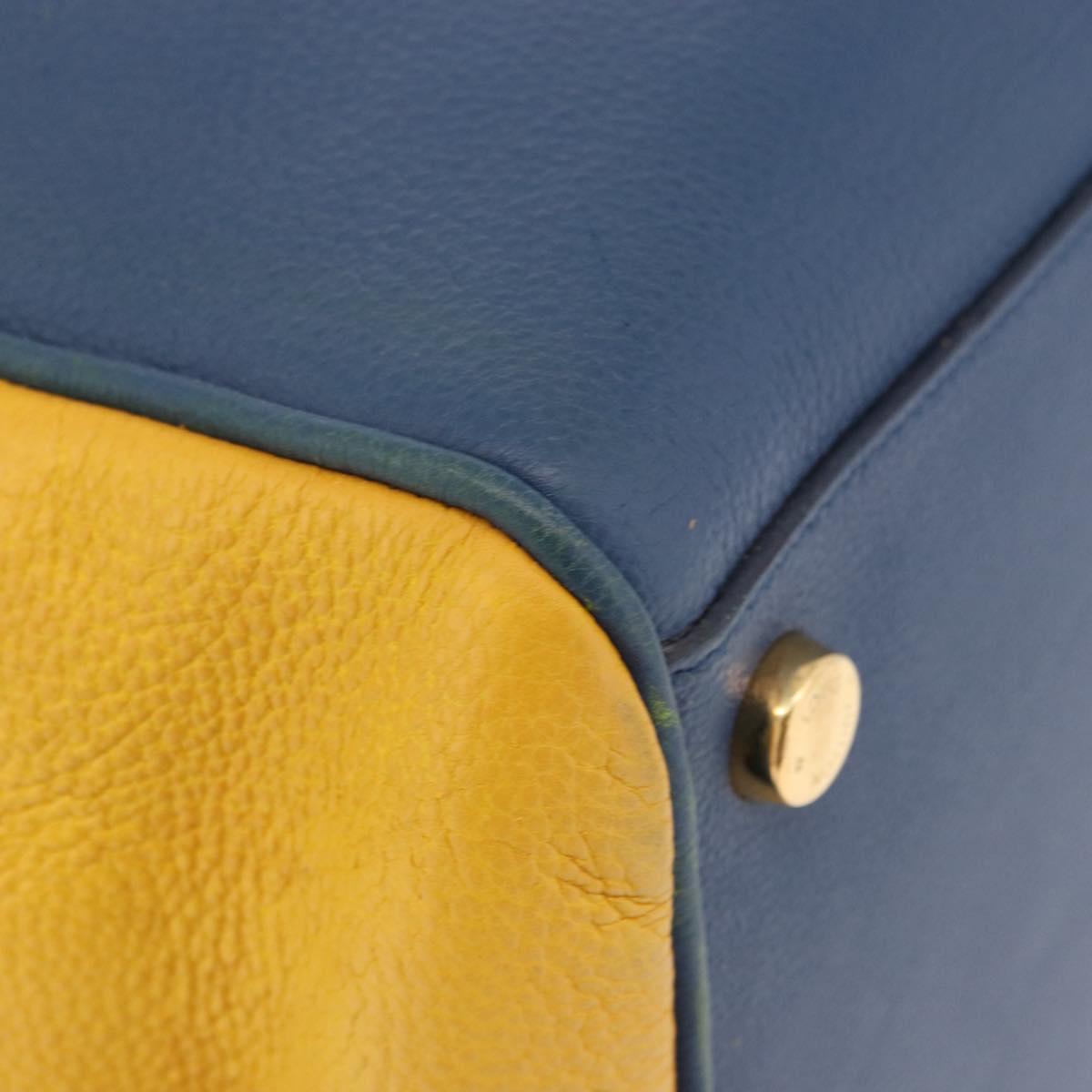 LOUIS VUITTON Miralis Haute Maroquinerie Hand Bag Leather Blue LV Auth bs36904