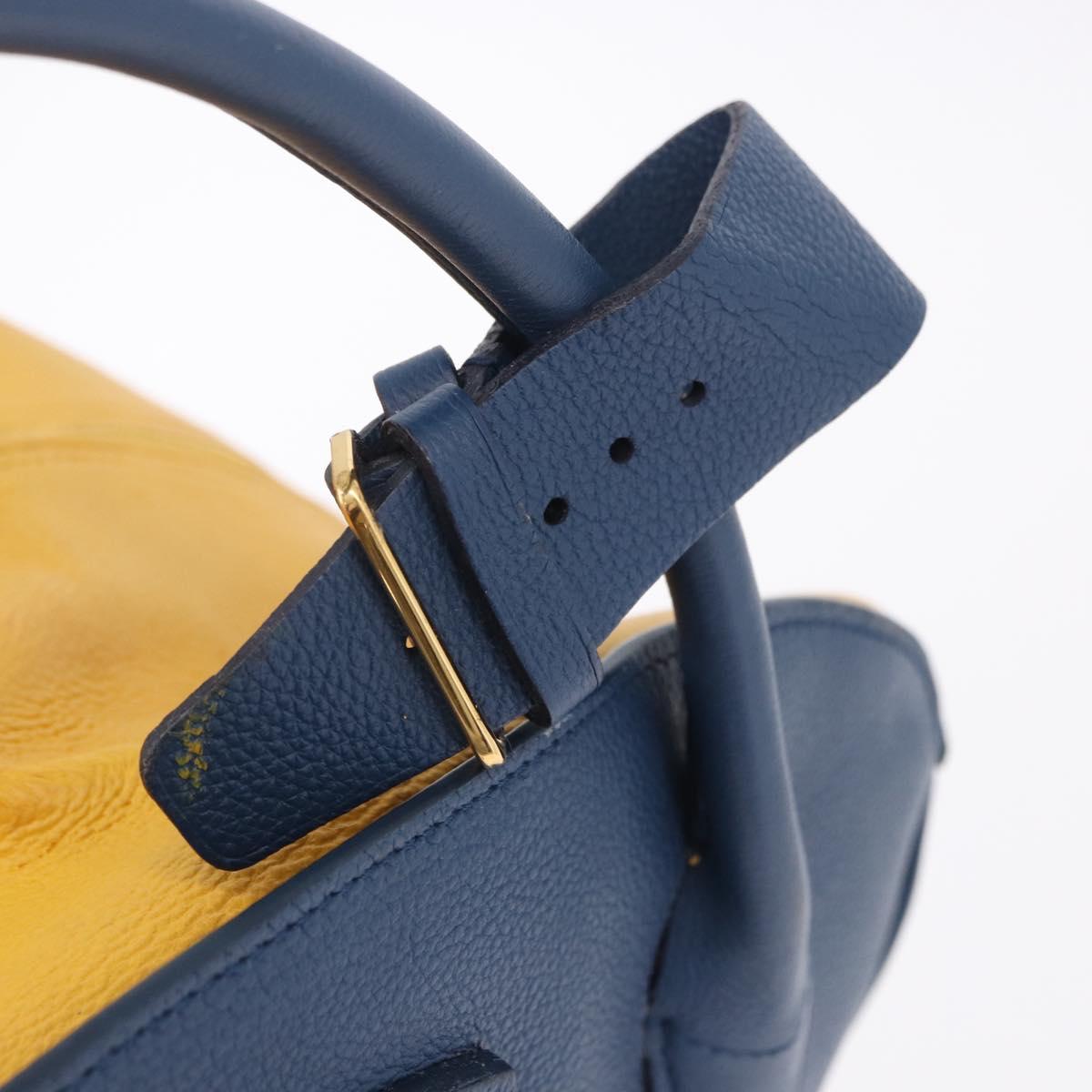 LOUIS VUITTON Miralis Haute Maroquinerie Hand Bag Leather Blue LV Auth bs36904